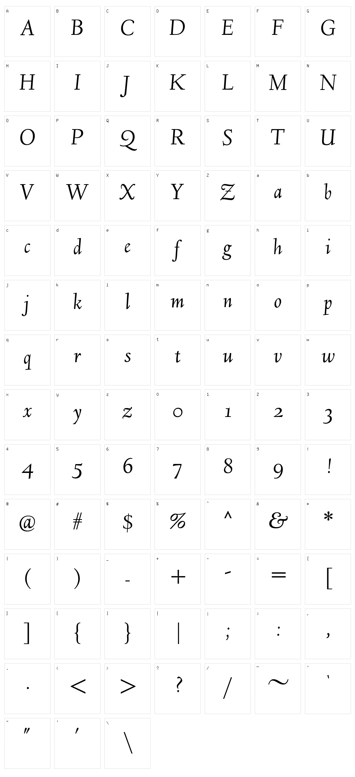 Linden hill Character Set