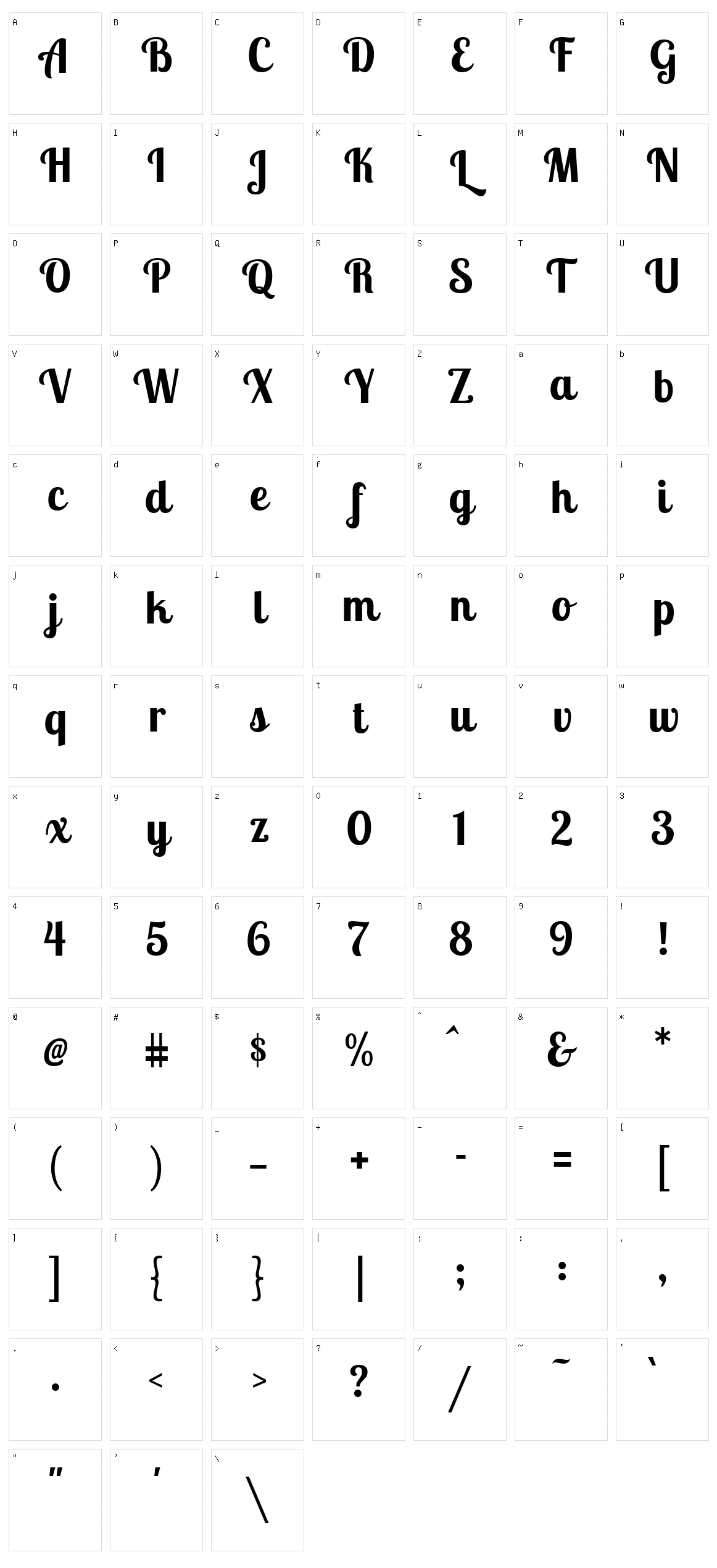 Lobster two Character Set