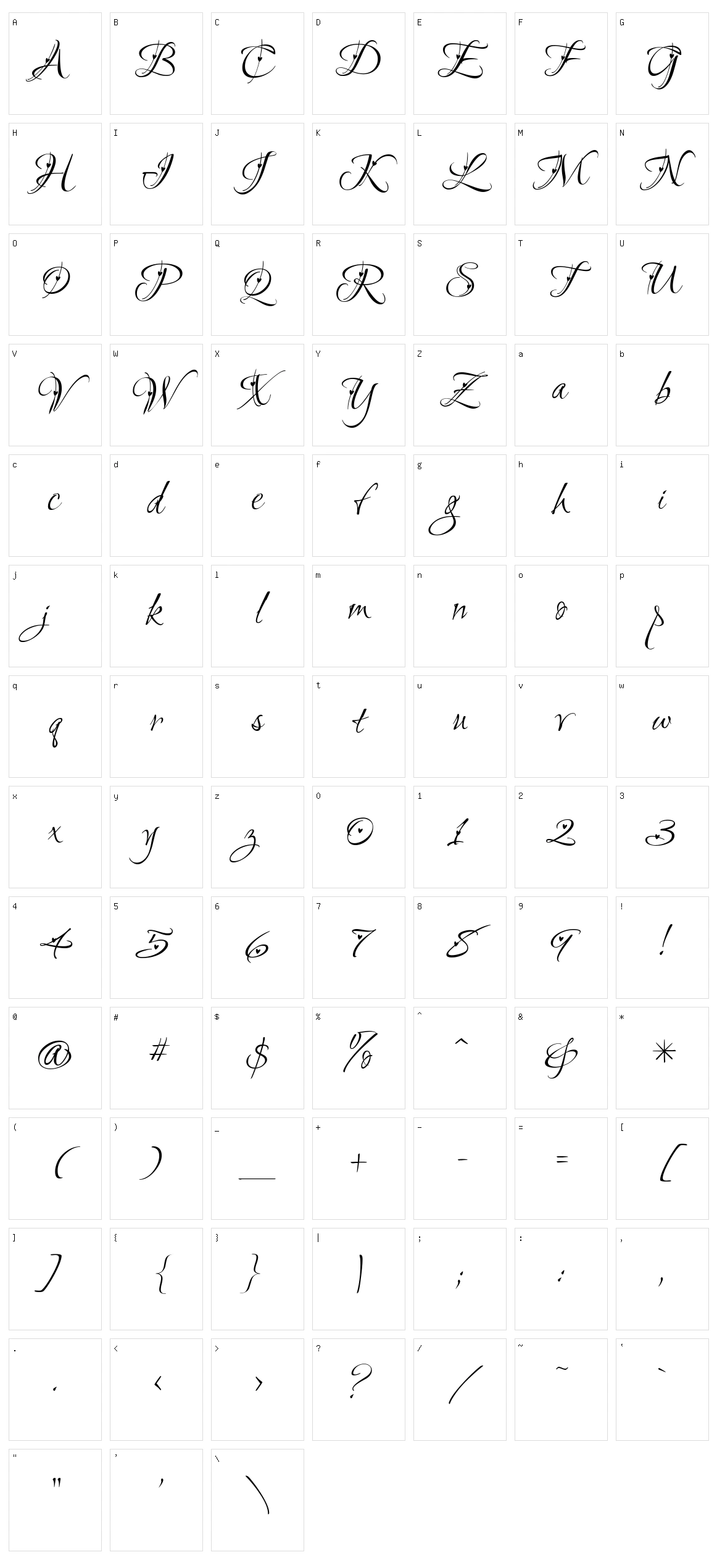 Love light Character Set