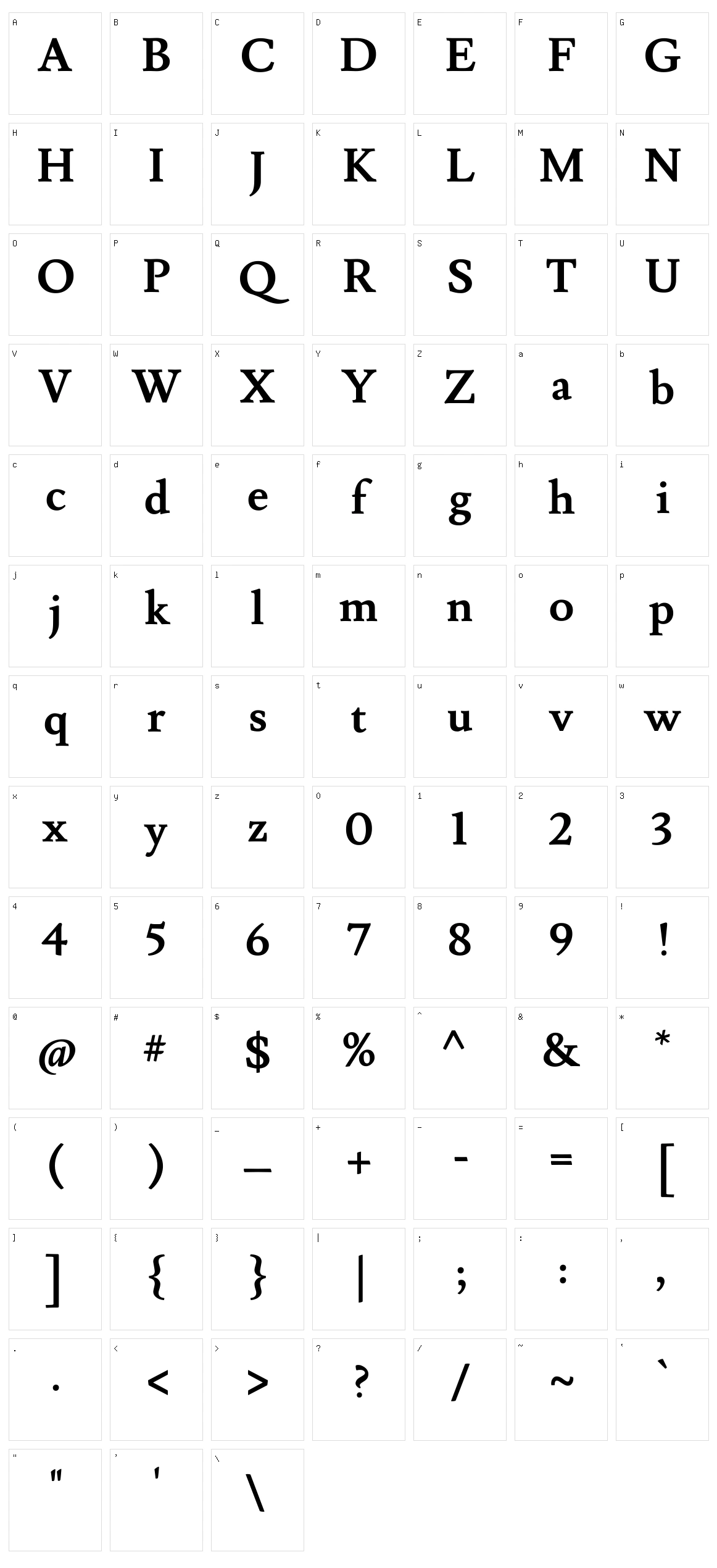 Lusitana Character Set