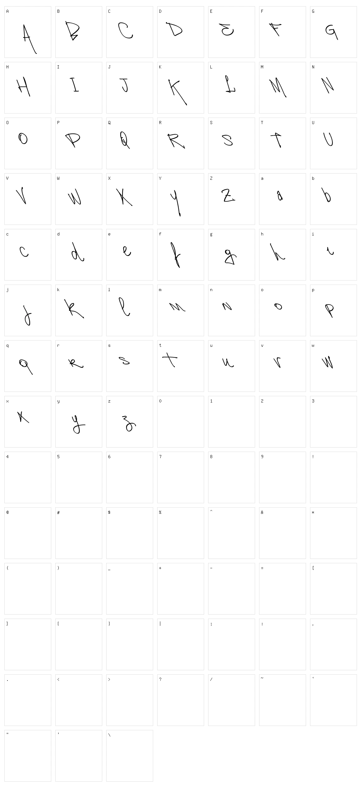 VTKS Autorized Character Set