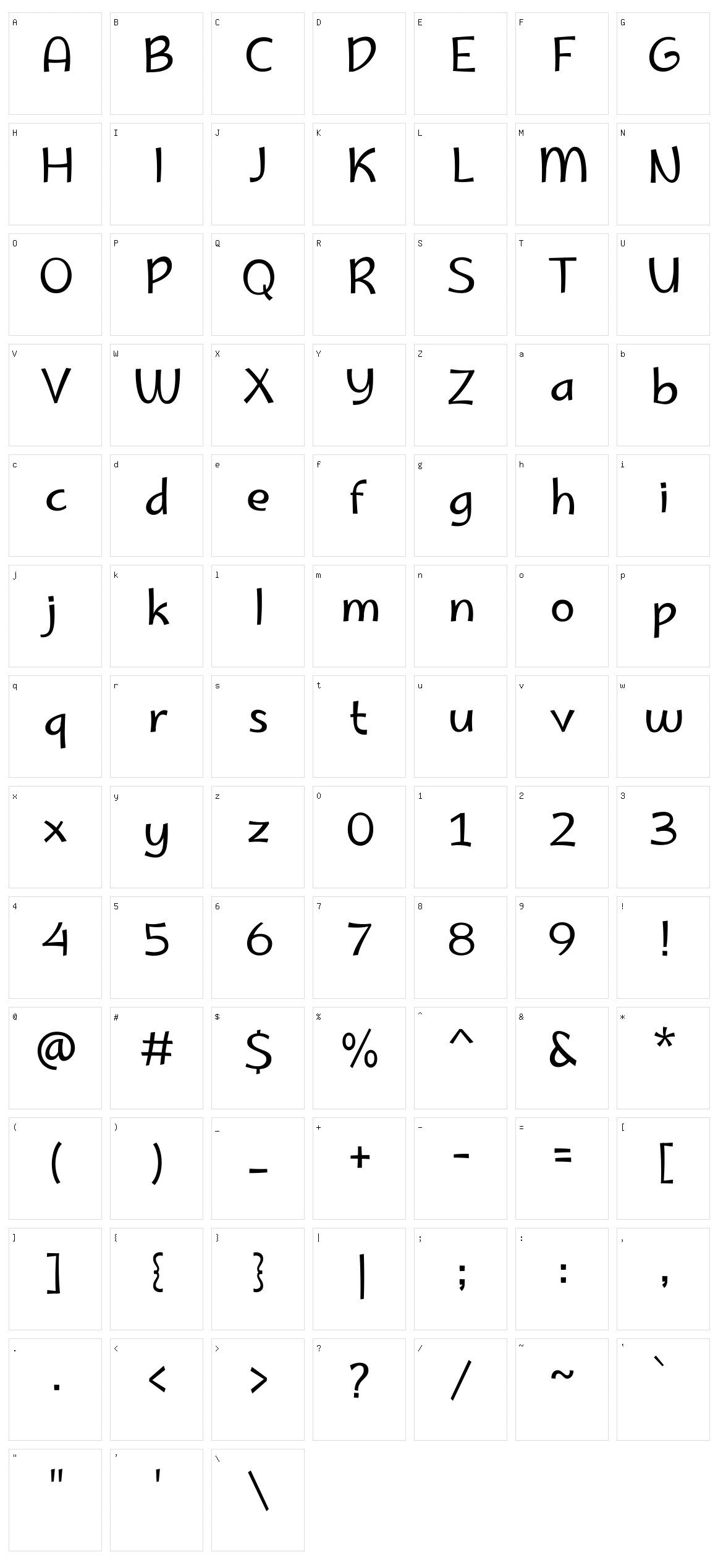 Marhey Character Set