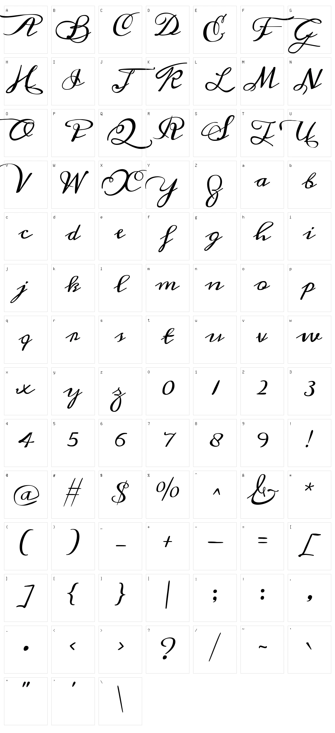 Meddon Character Set