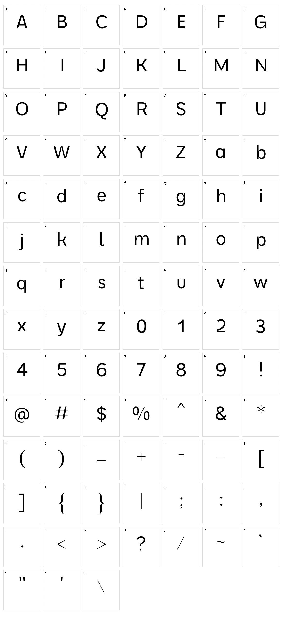 Moderustic Character Set