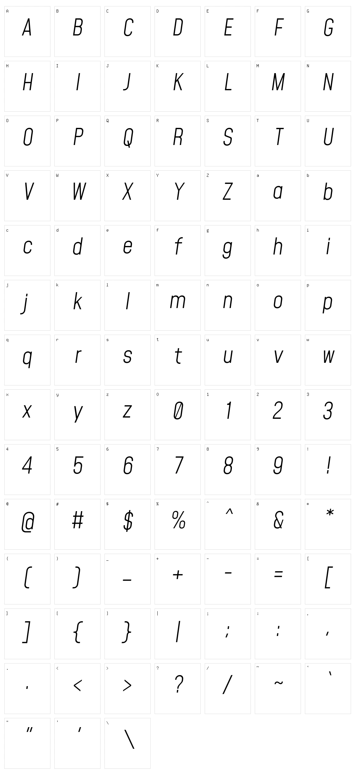 Mohave Character Set