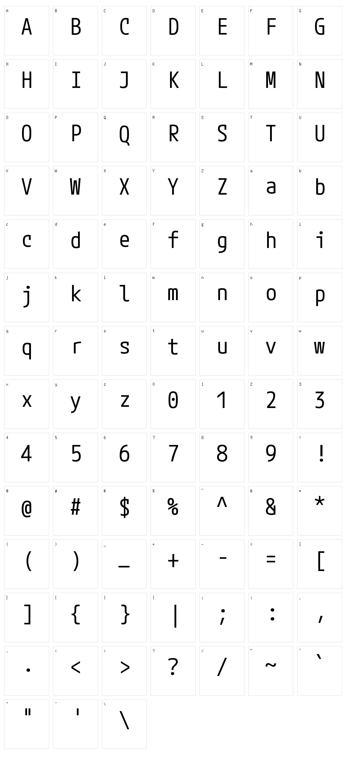 M plus 1 code Character Set