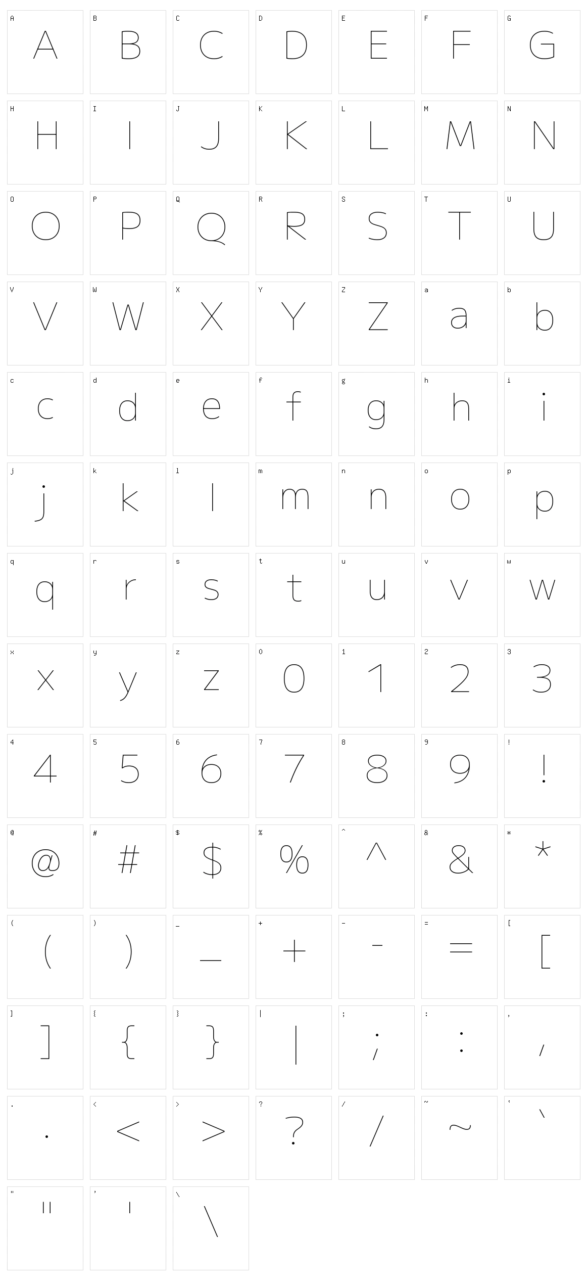 M plus 2 Character Set