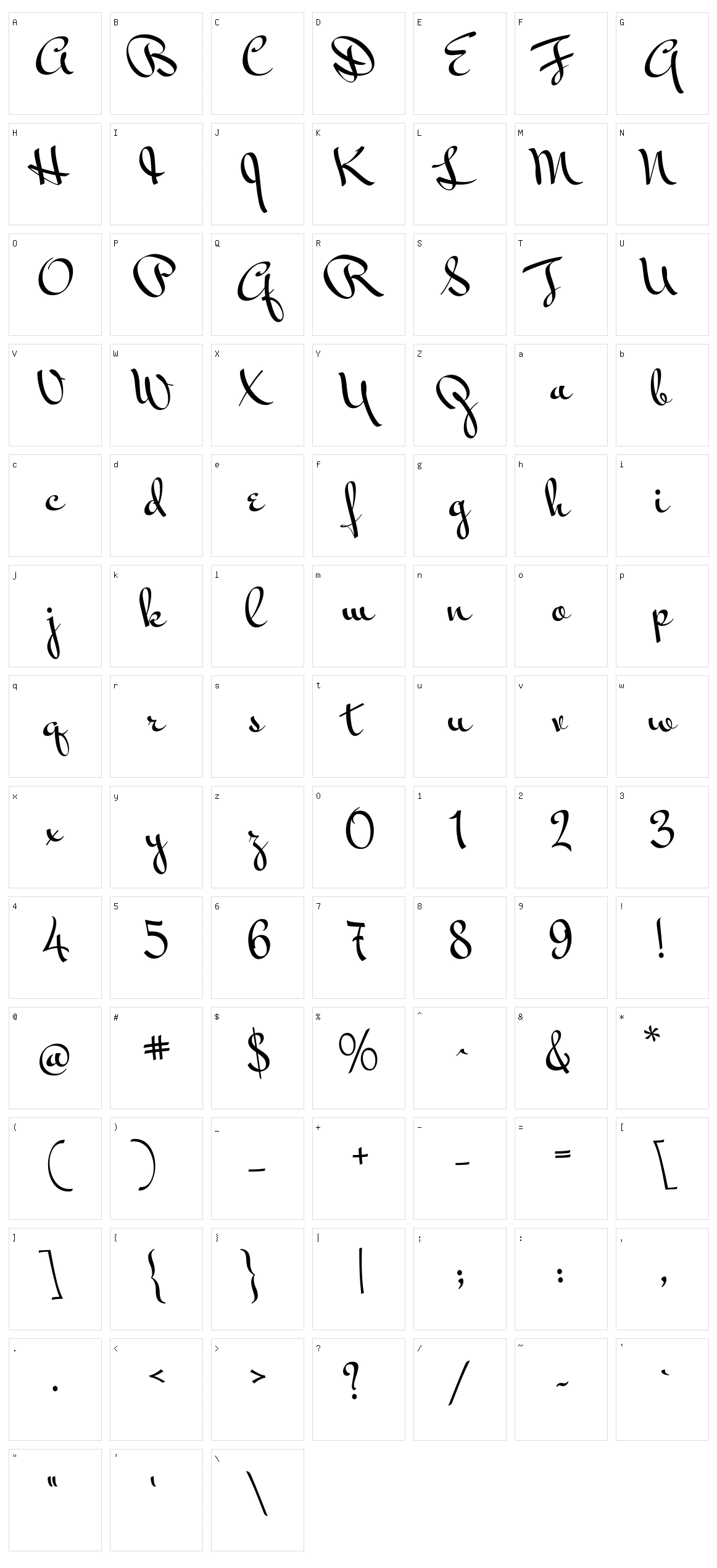 Mr bedfort Character Set