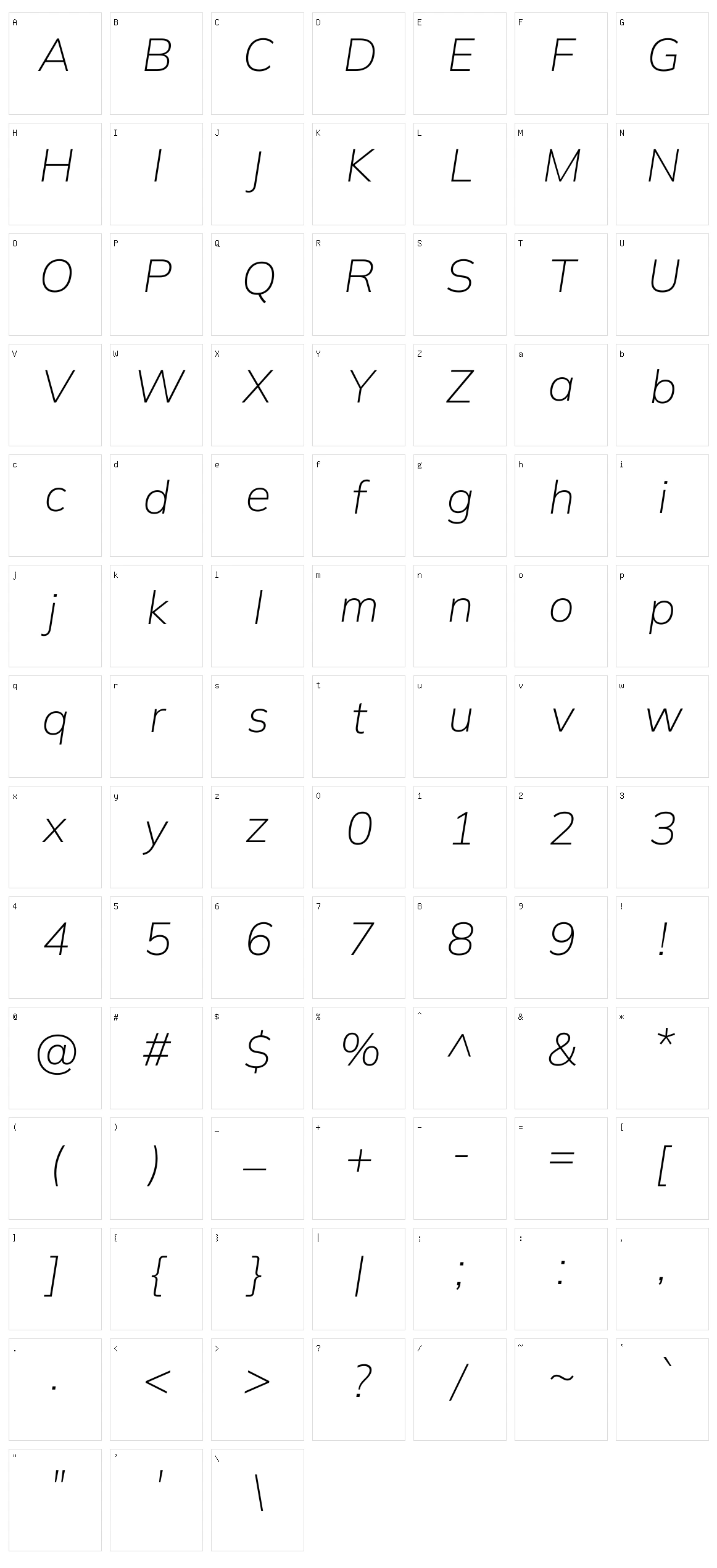 Mulish Character Set