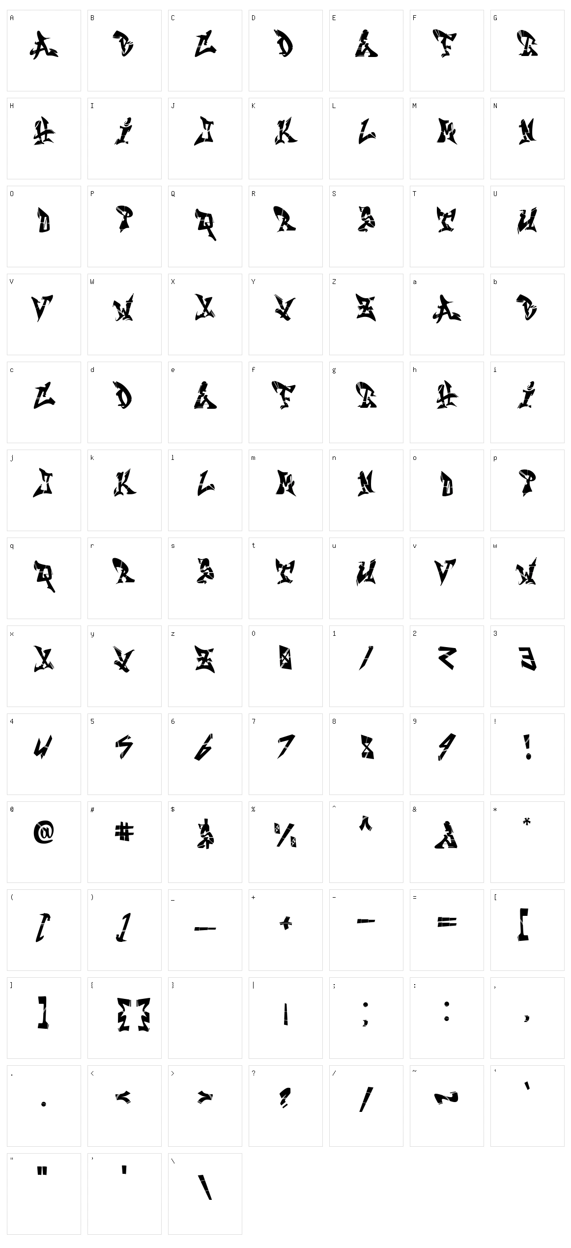 The Bossman Character Set