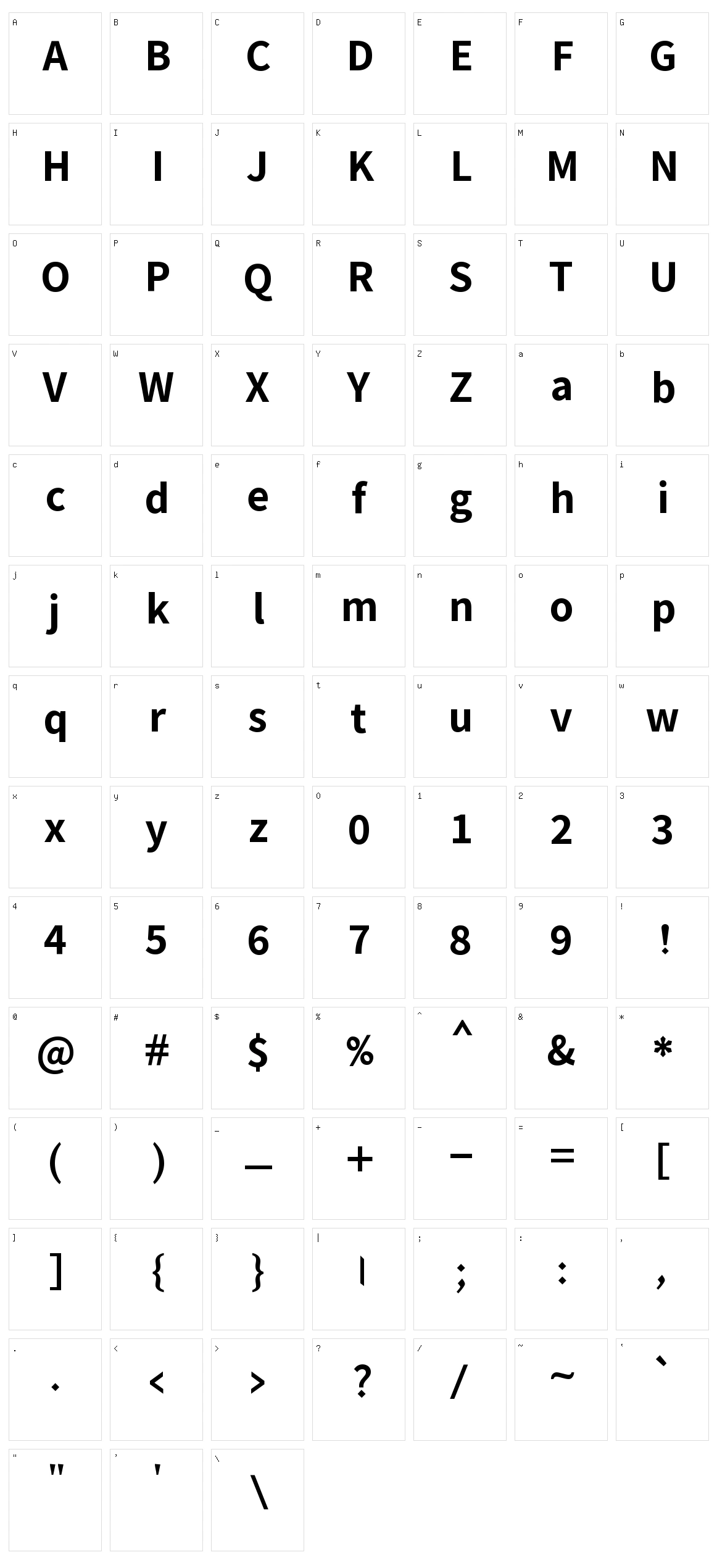 Narnoor Character Set