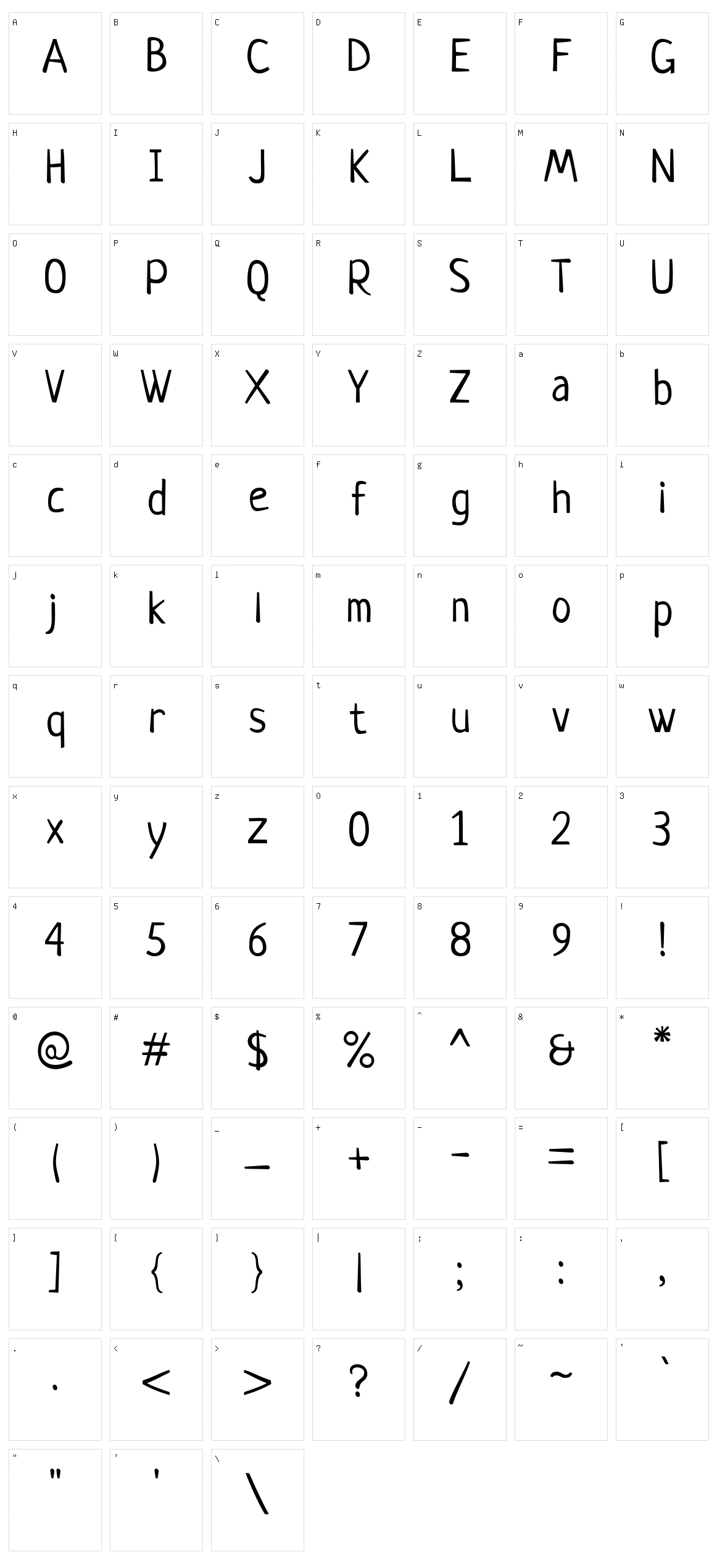 Neucha Character Set