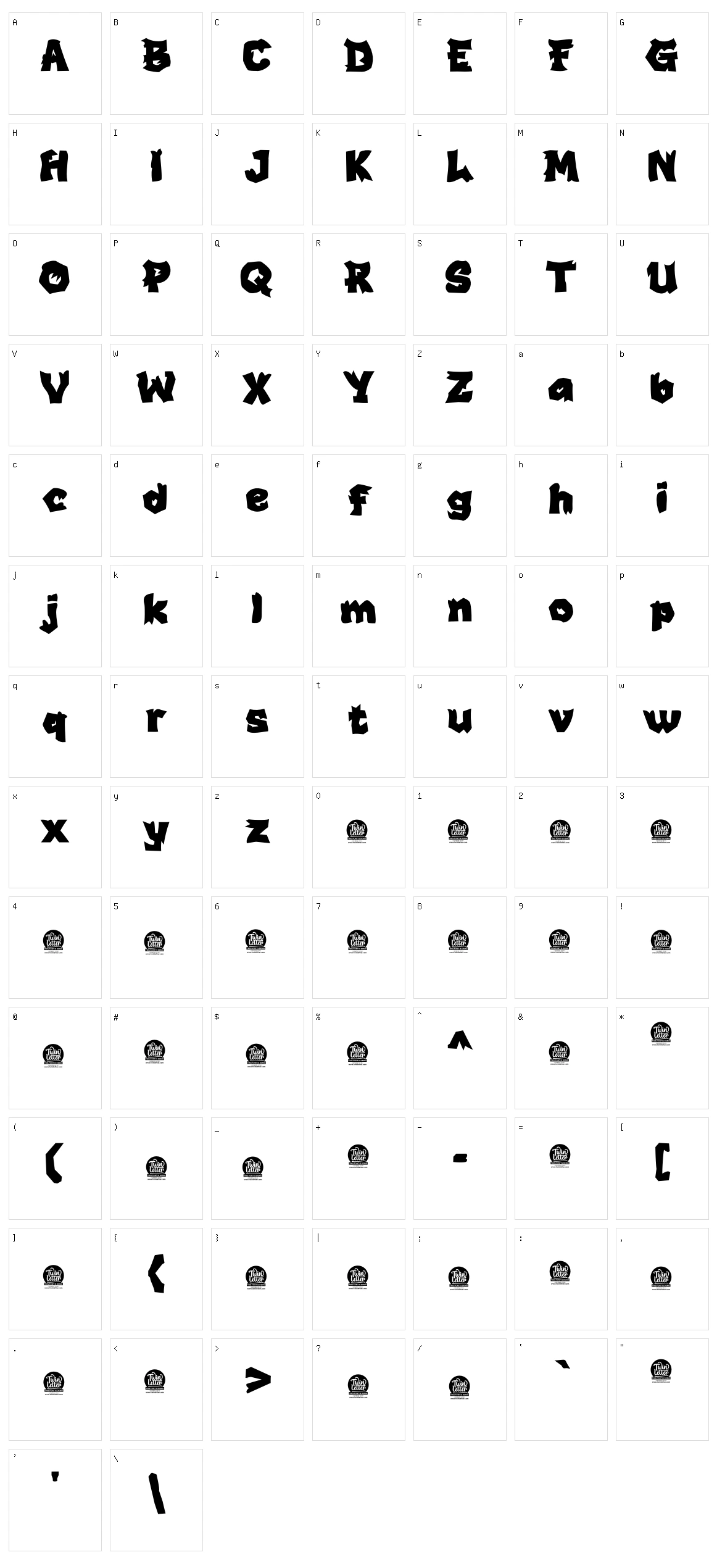 Bekorg Character Set