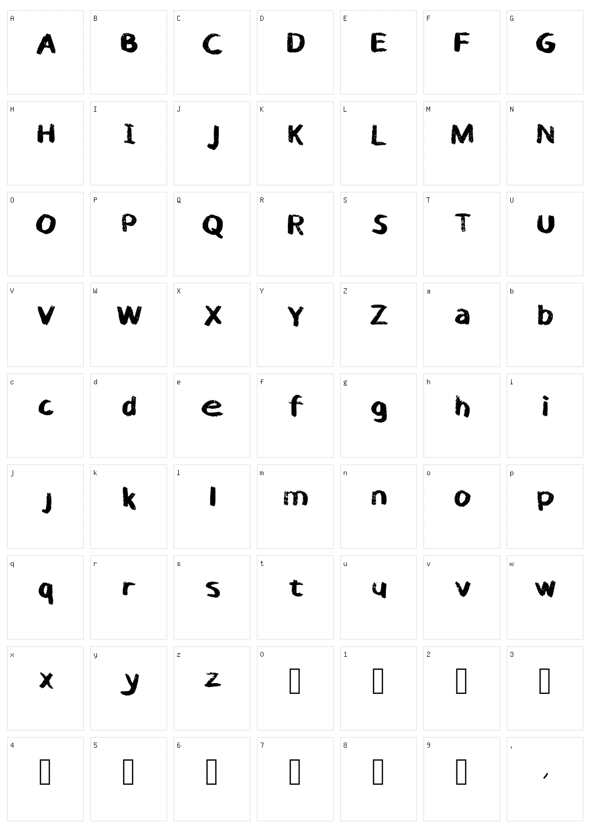 Chalk Character Set