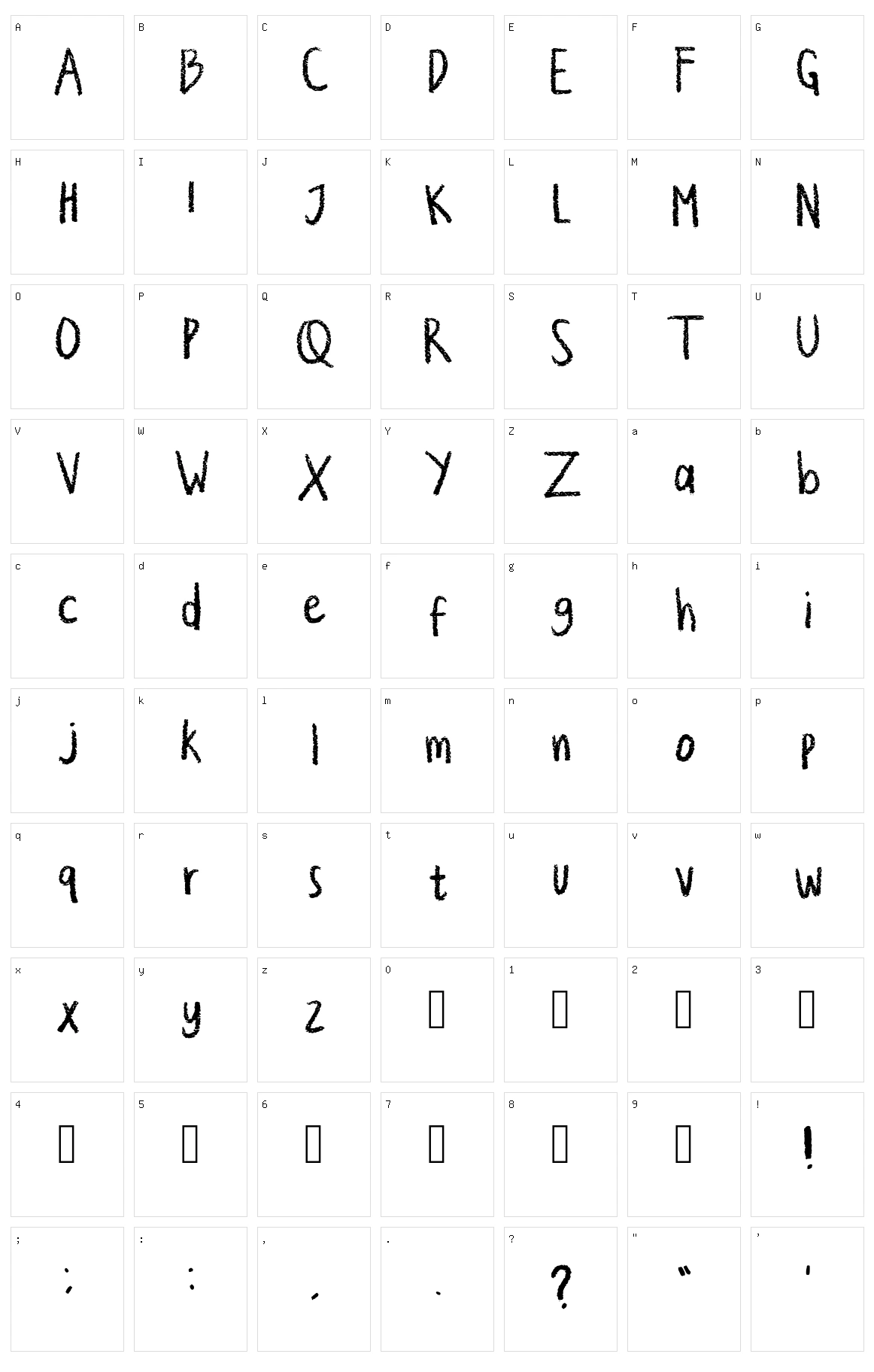 Chalkiez Character Set