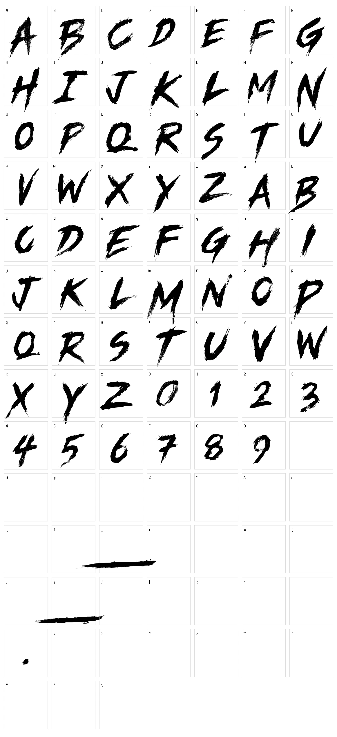 Lethal Craze Character Set