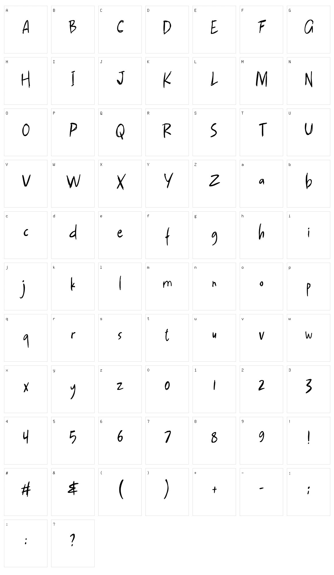 Scratchy Character Set
