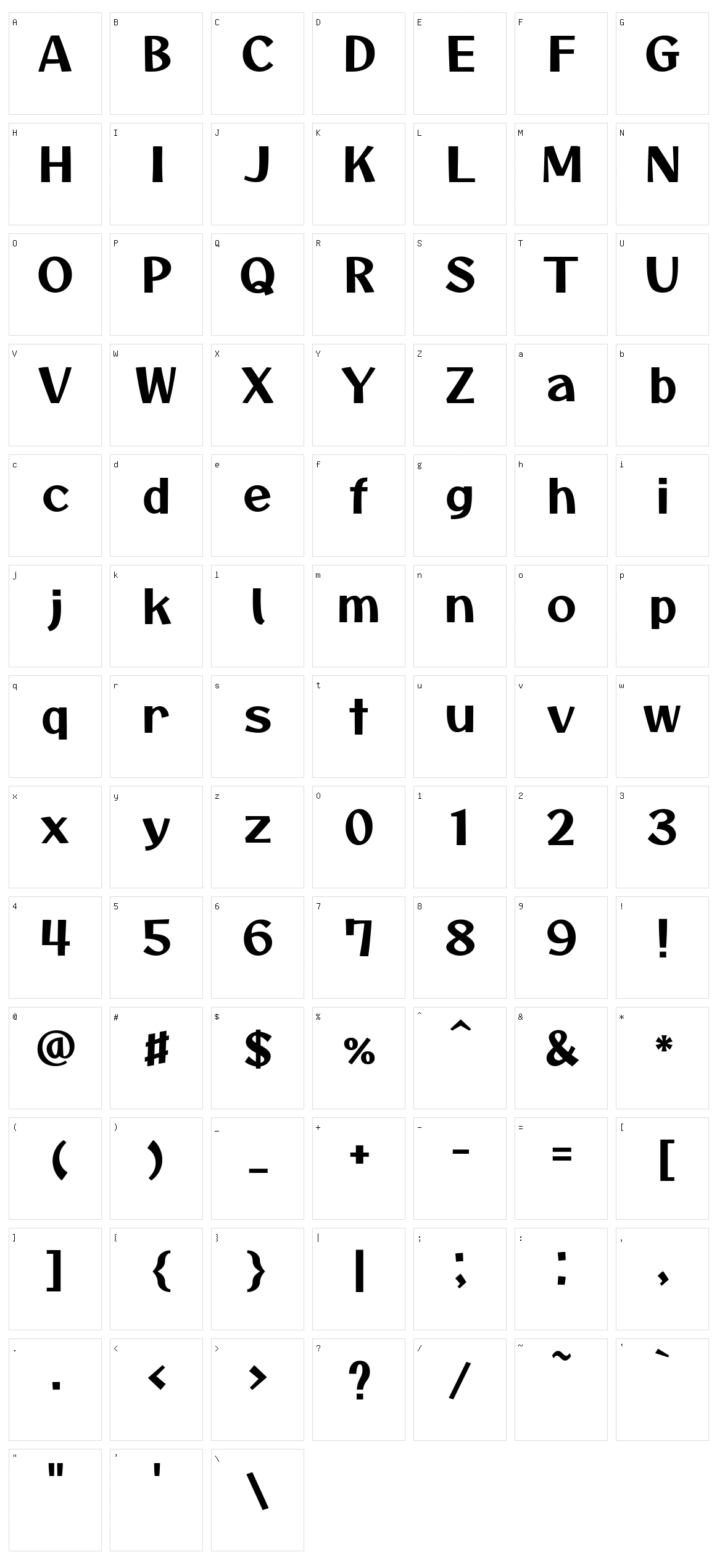 Otomanopee one Character Set
