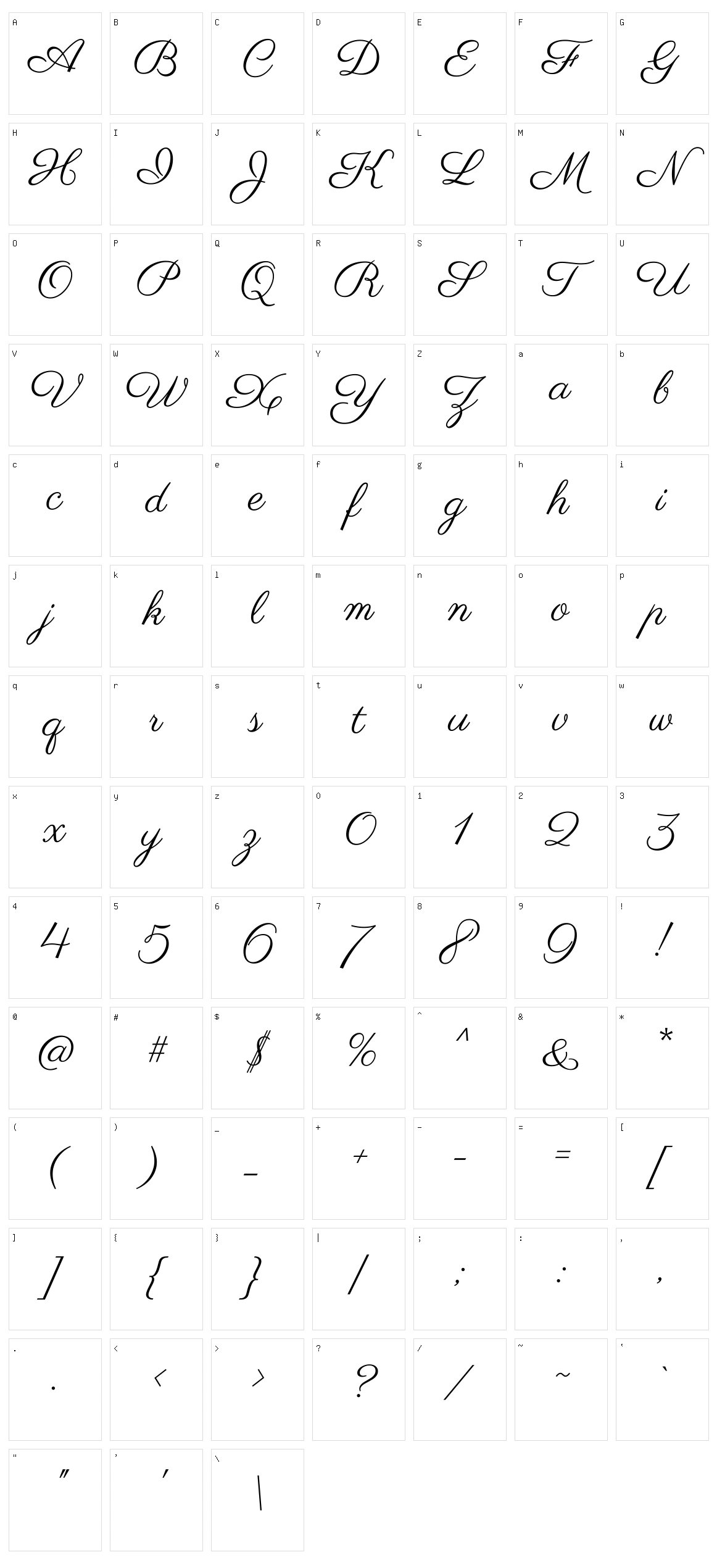 Parisienne Character Set