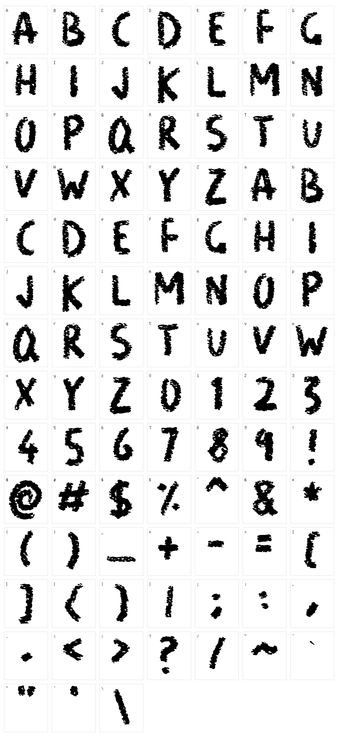 Neat Chalk Character Set