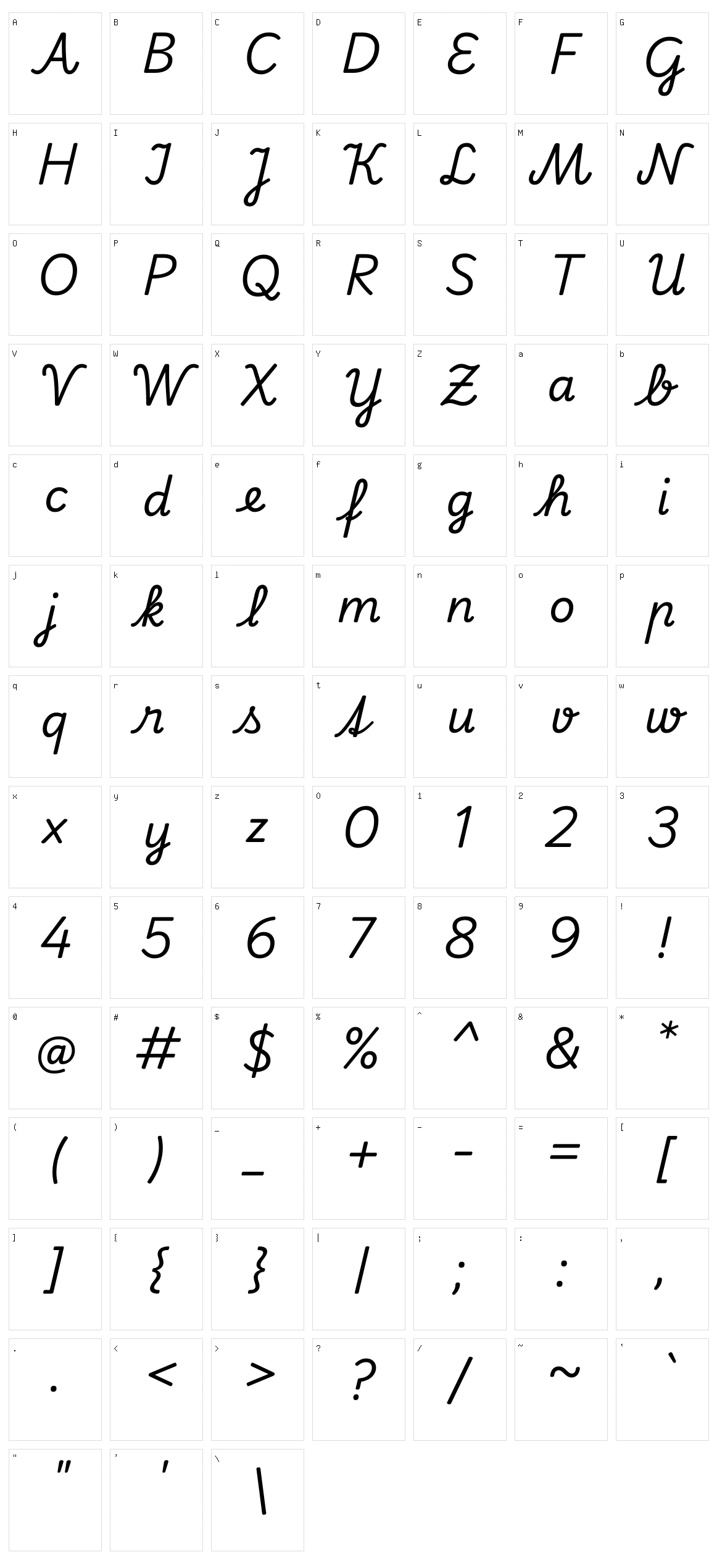 Playwrite at Character Set