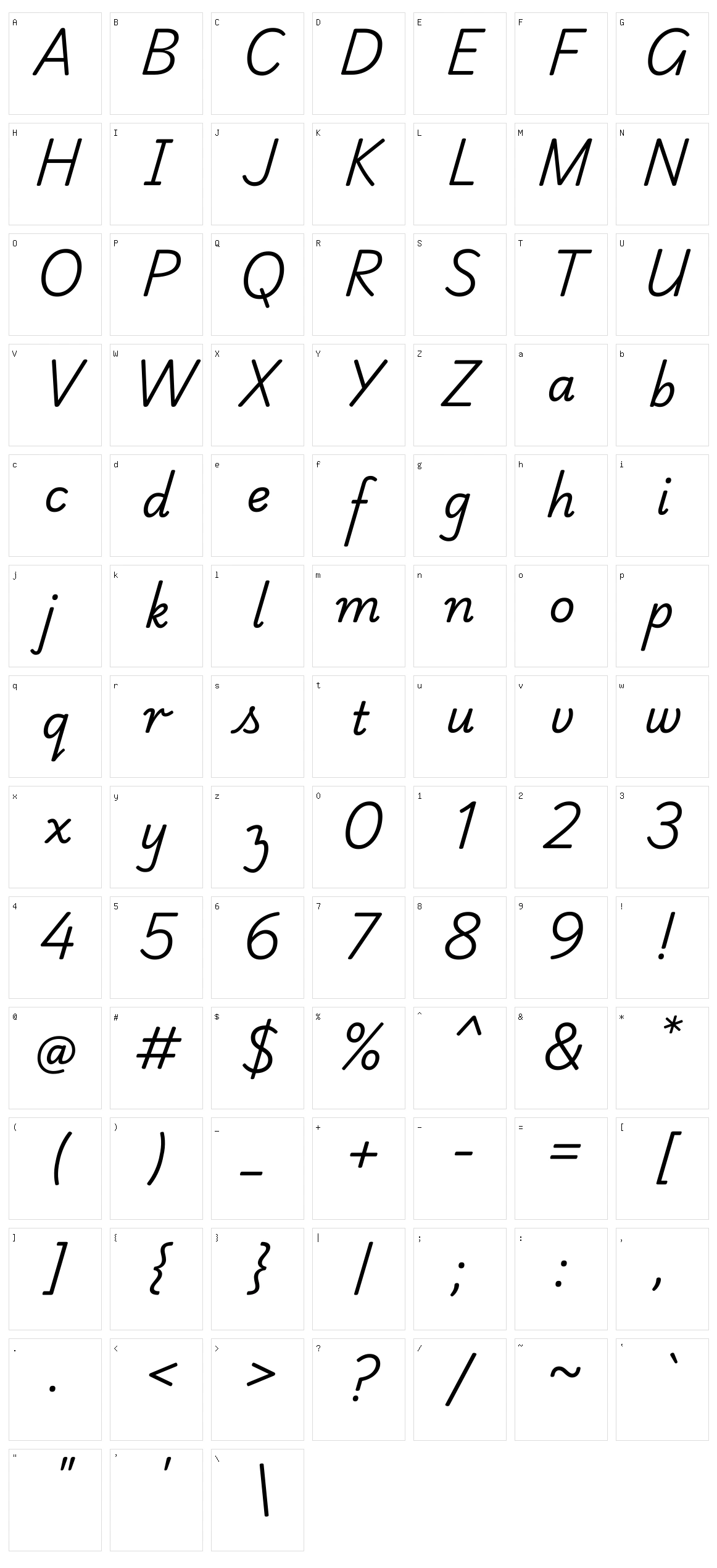 Playwrite au qld Character Set