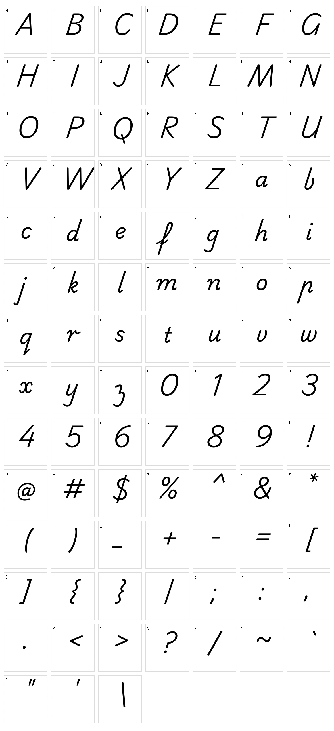 Playwrite au vic Character Set