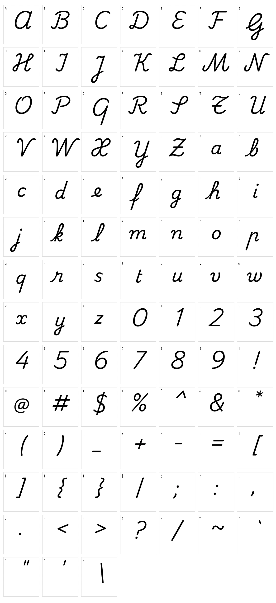 Playwrite be vlg Character Set