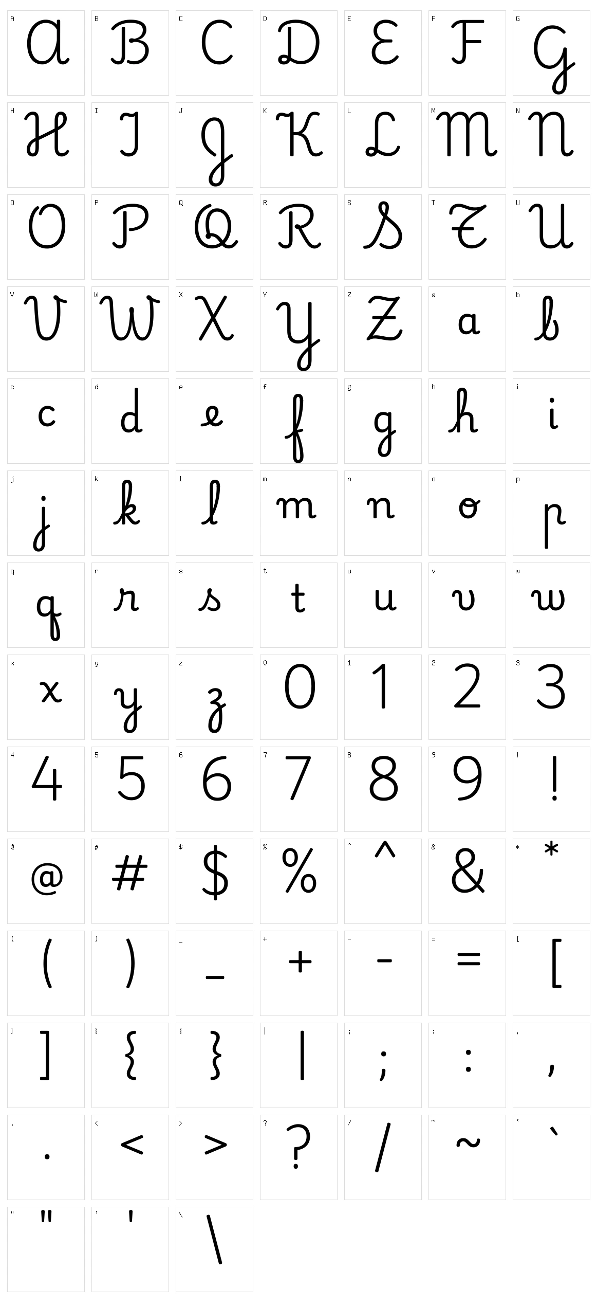 Playwrite cl Character Set