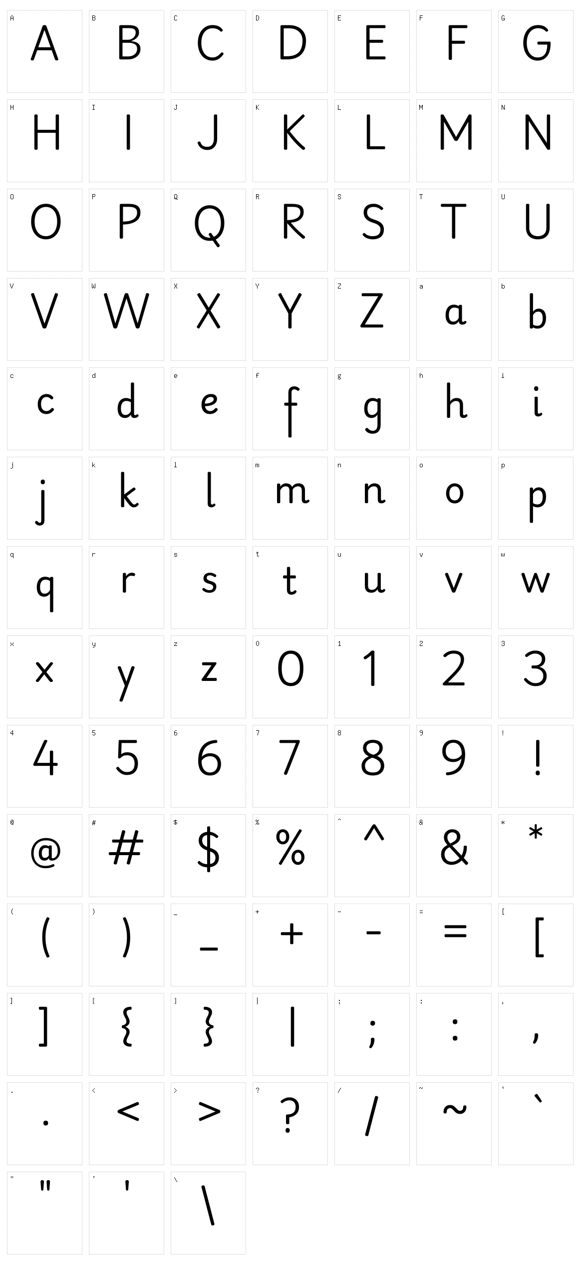 Playwrite de grund Character Set