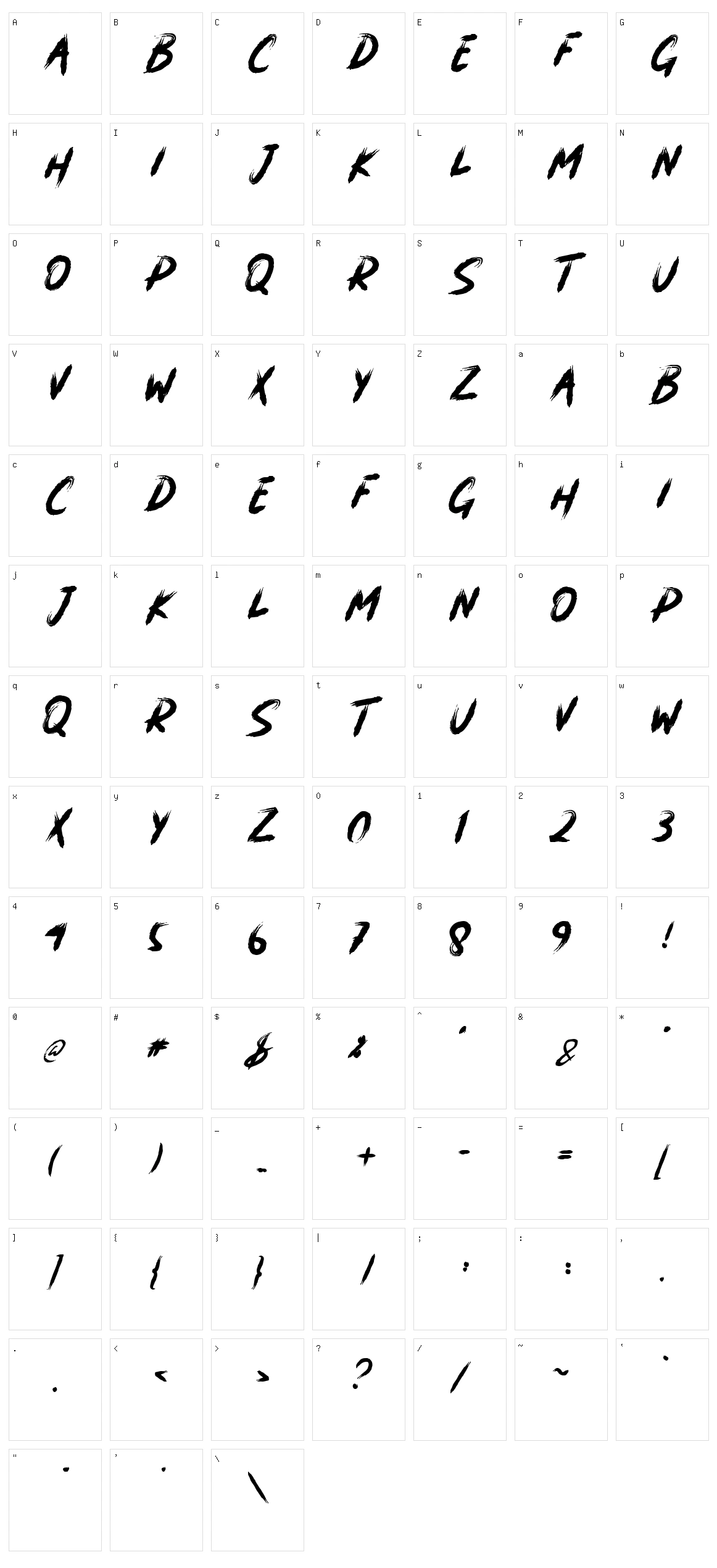 Batsand Character Set