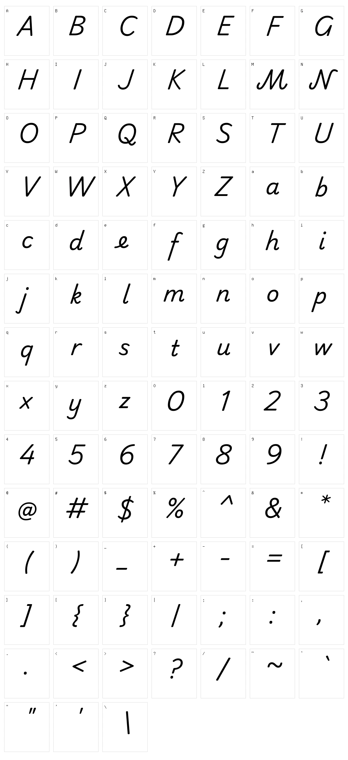 Playwrite dk uloopet Character Set