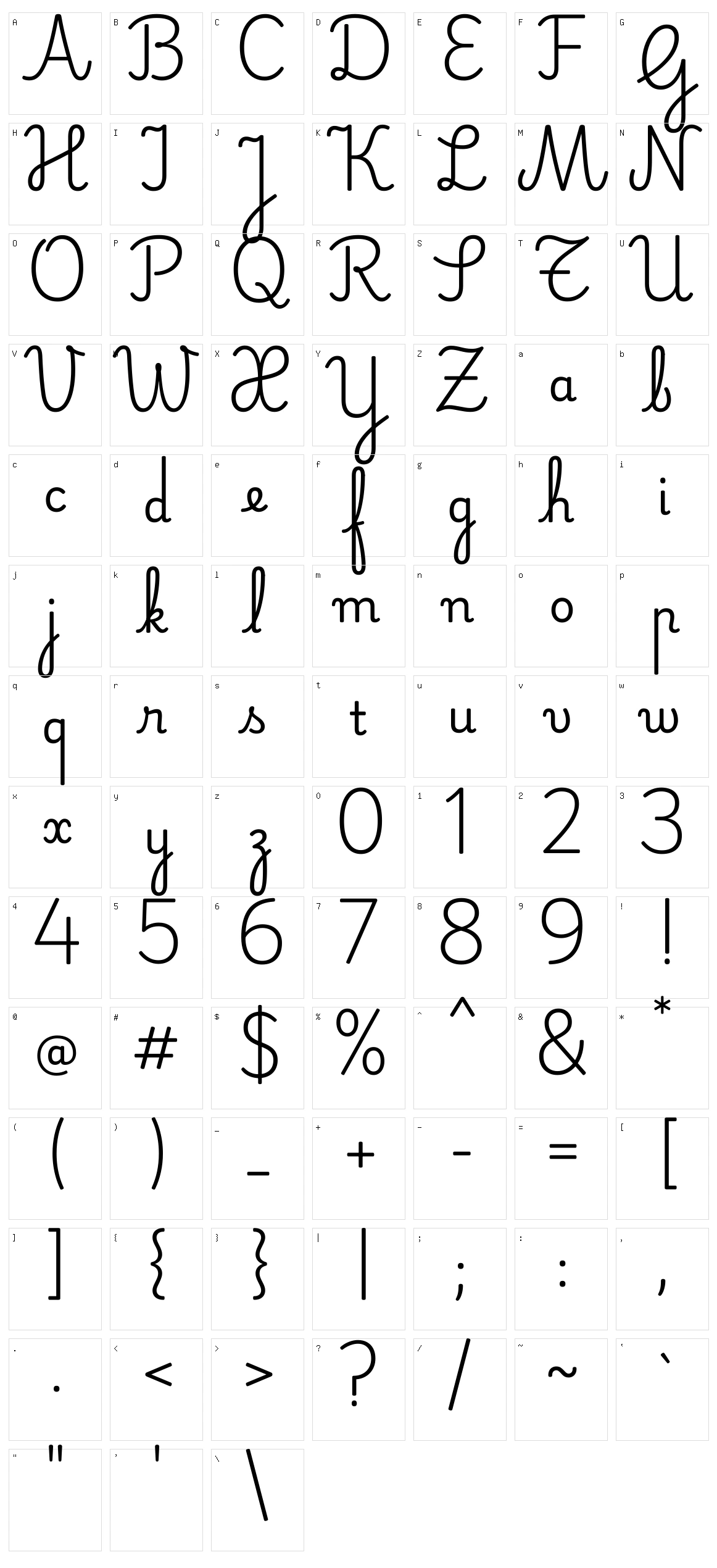 Playwrite fr trad Character Set