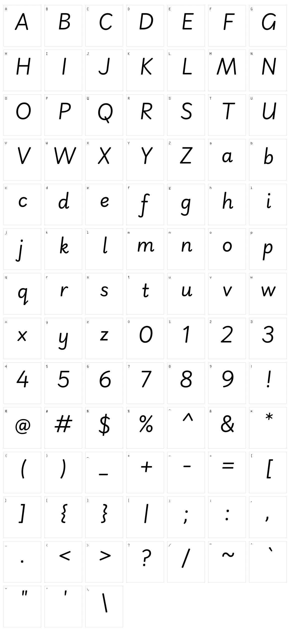 Playwrite gb s Character Set