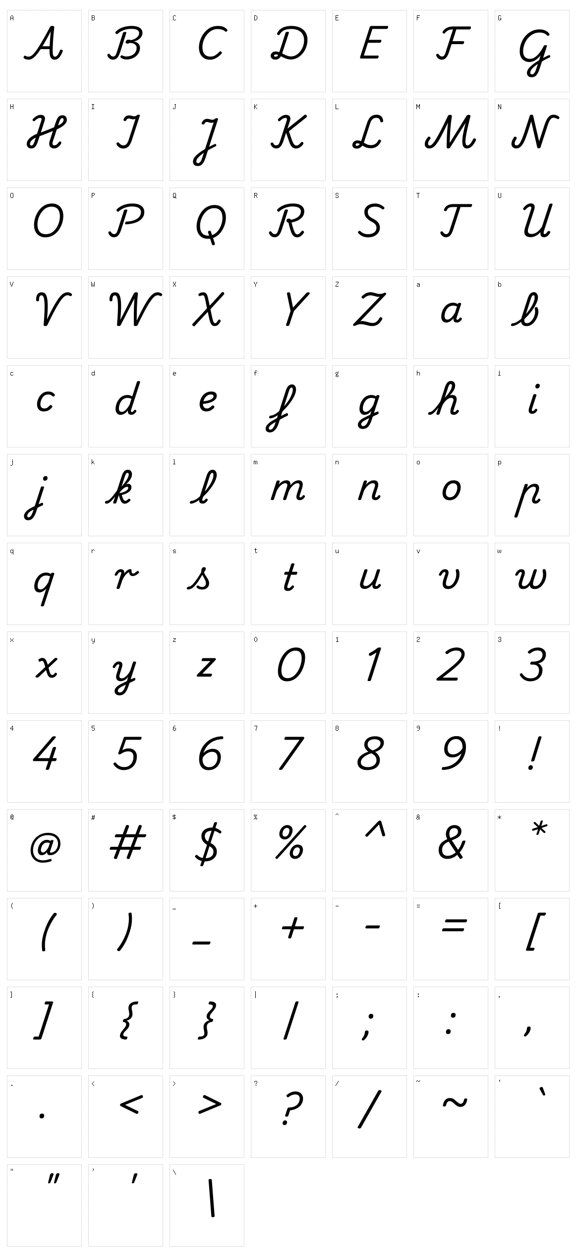 Playwrite hr Character Set