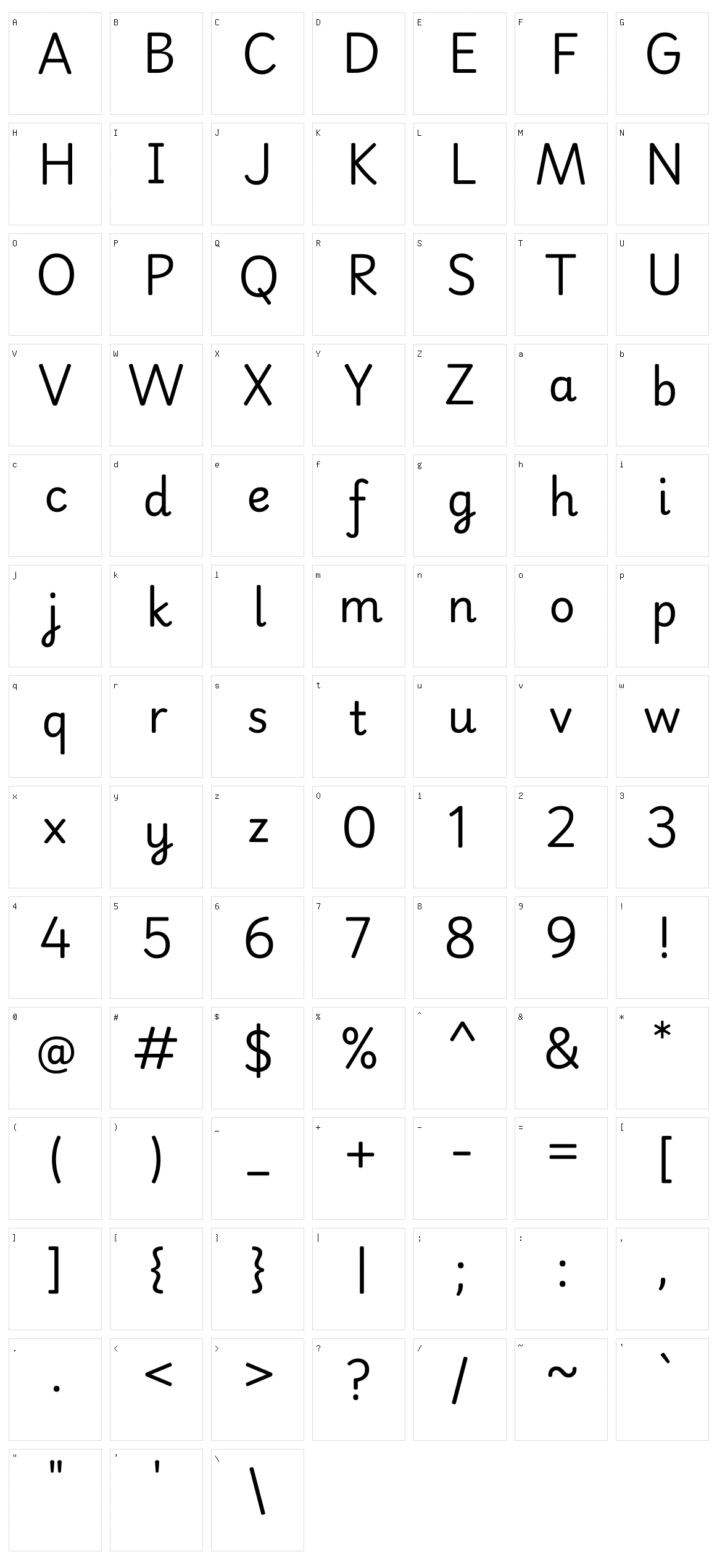 Playwrite it moderna Character Set