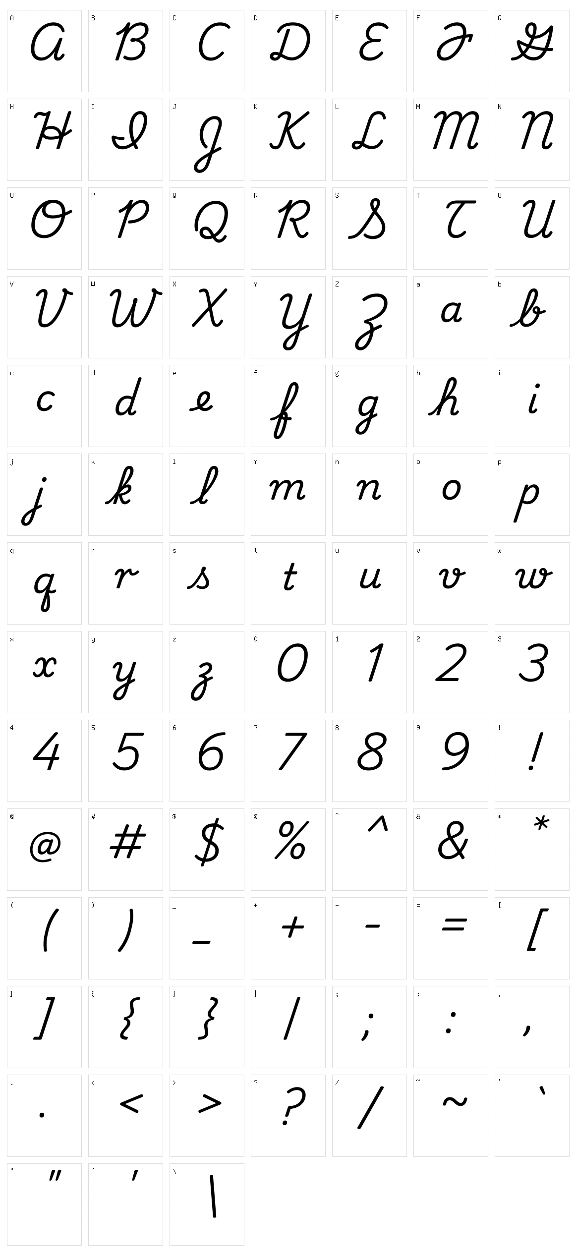Playwrite mx Character Set