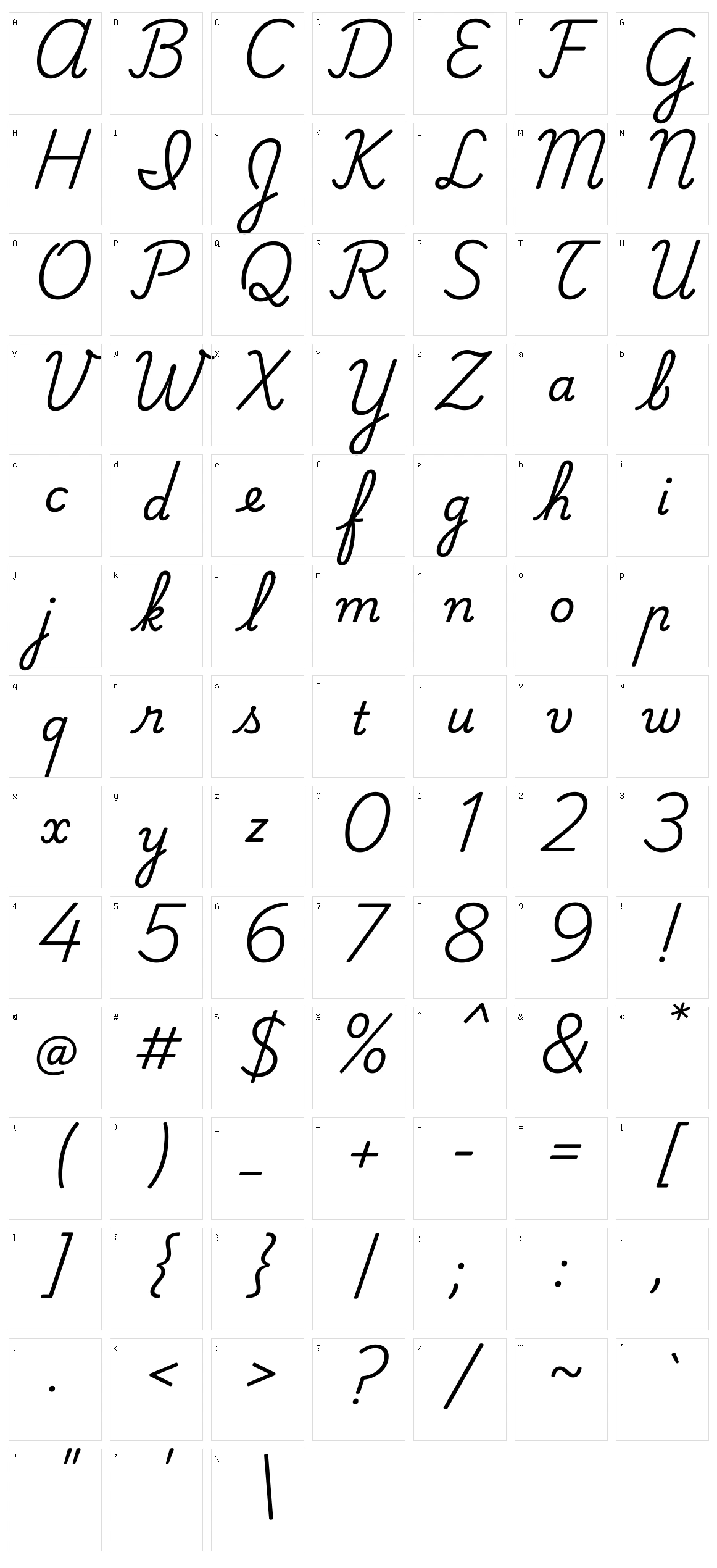 Playwrite nl Character Set