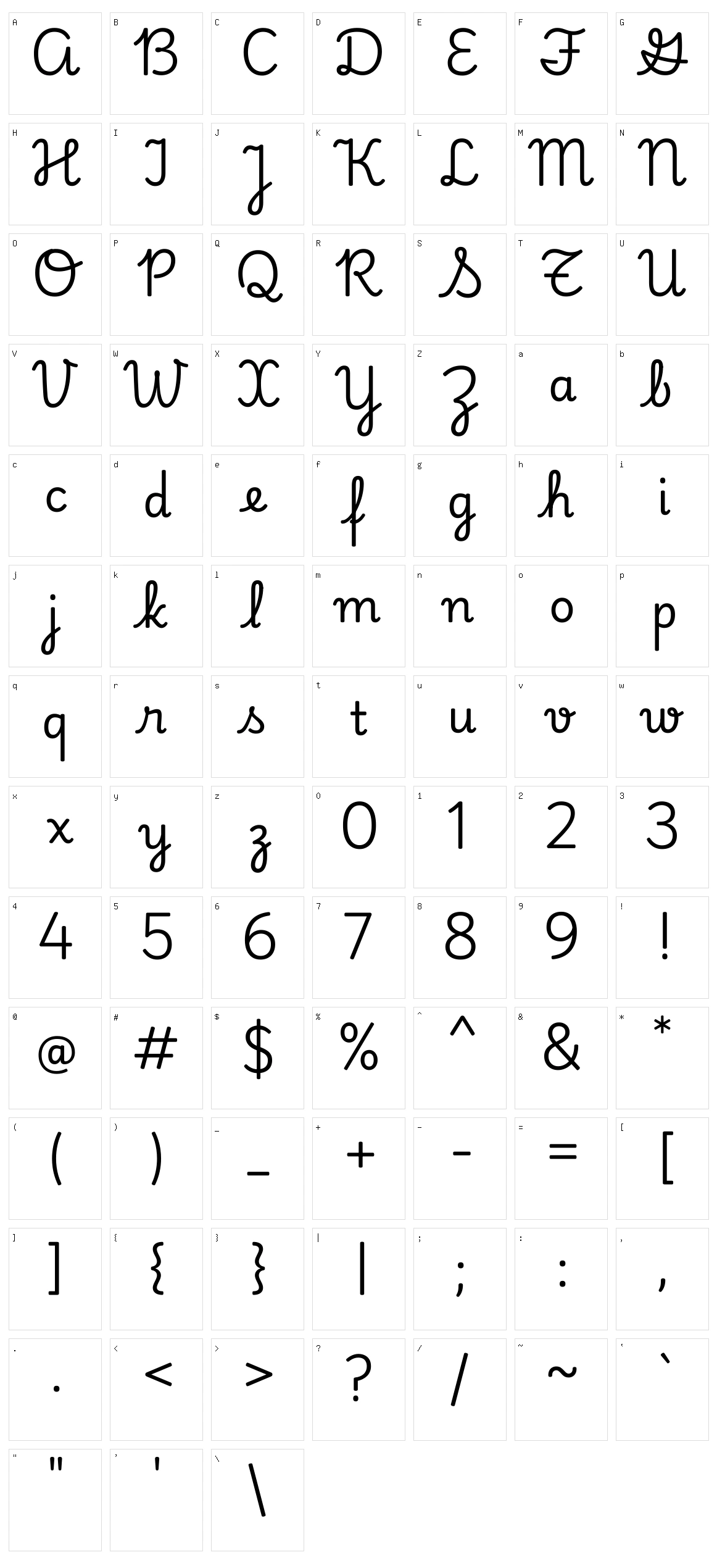 Playwrite pe Character Set