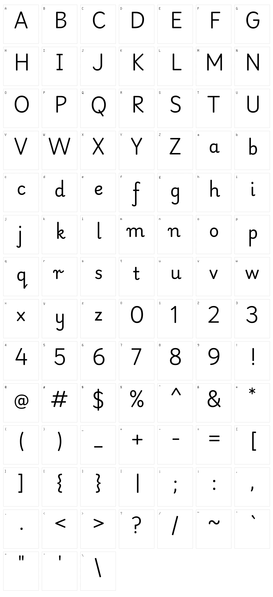 Playwrite us modern Character Set