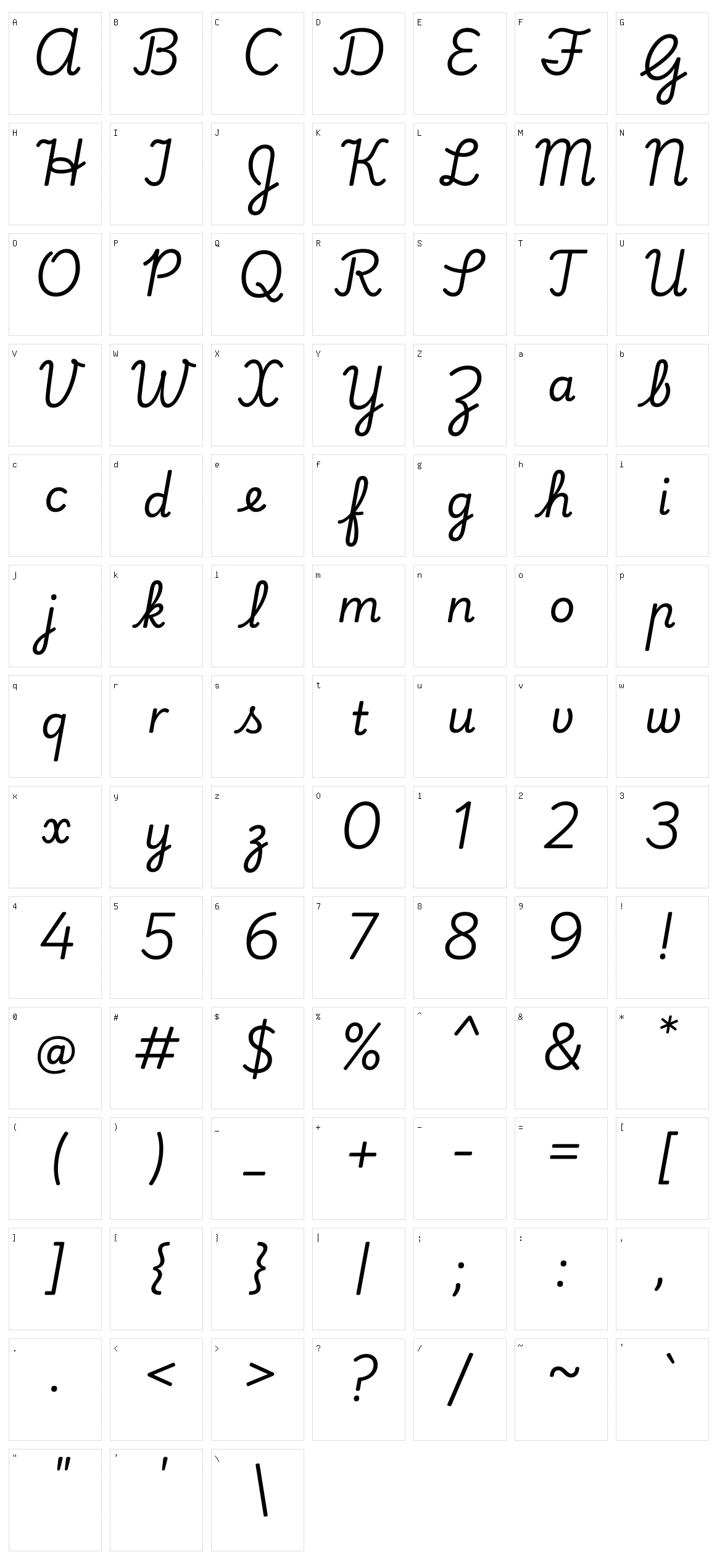 Playwrite za Character Set
