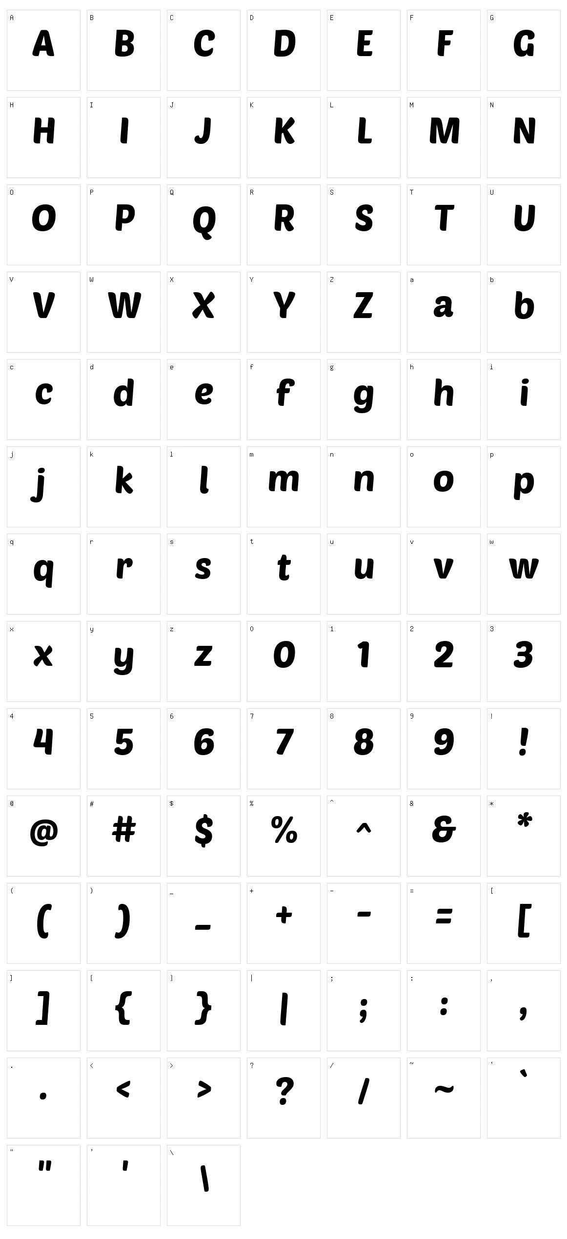 Poetsen one Character Set
