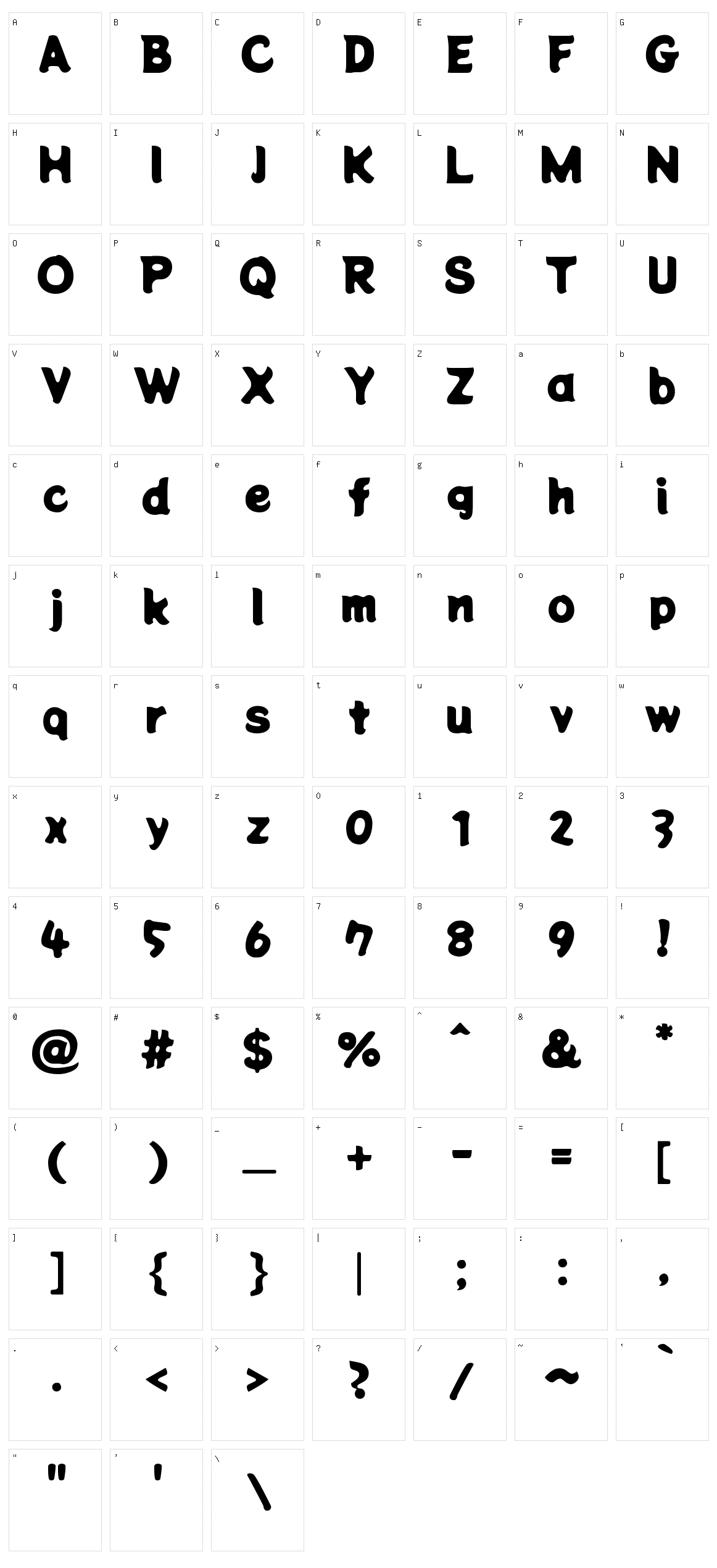 Potta one Character Set