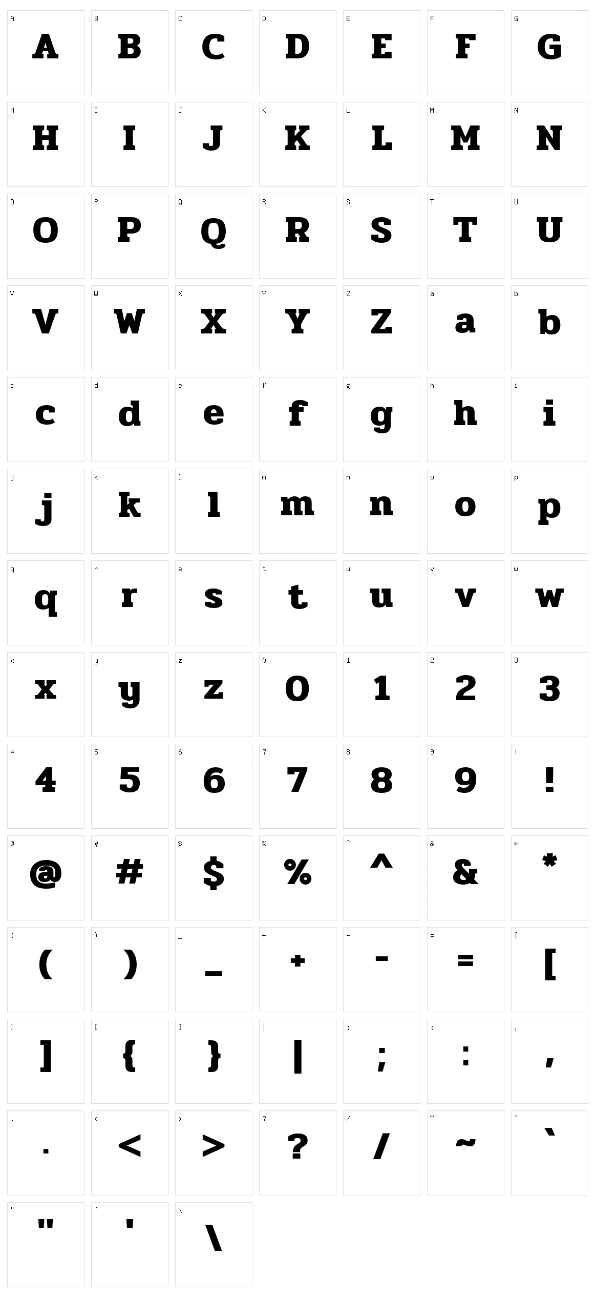 Pridi Character Set