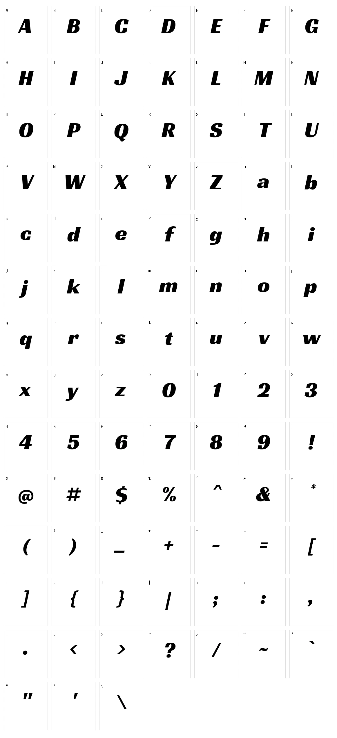 Racing sans one Character Set