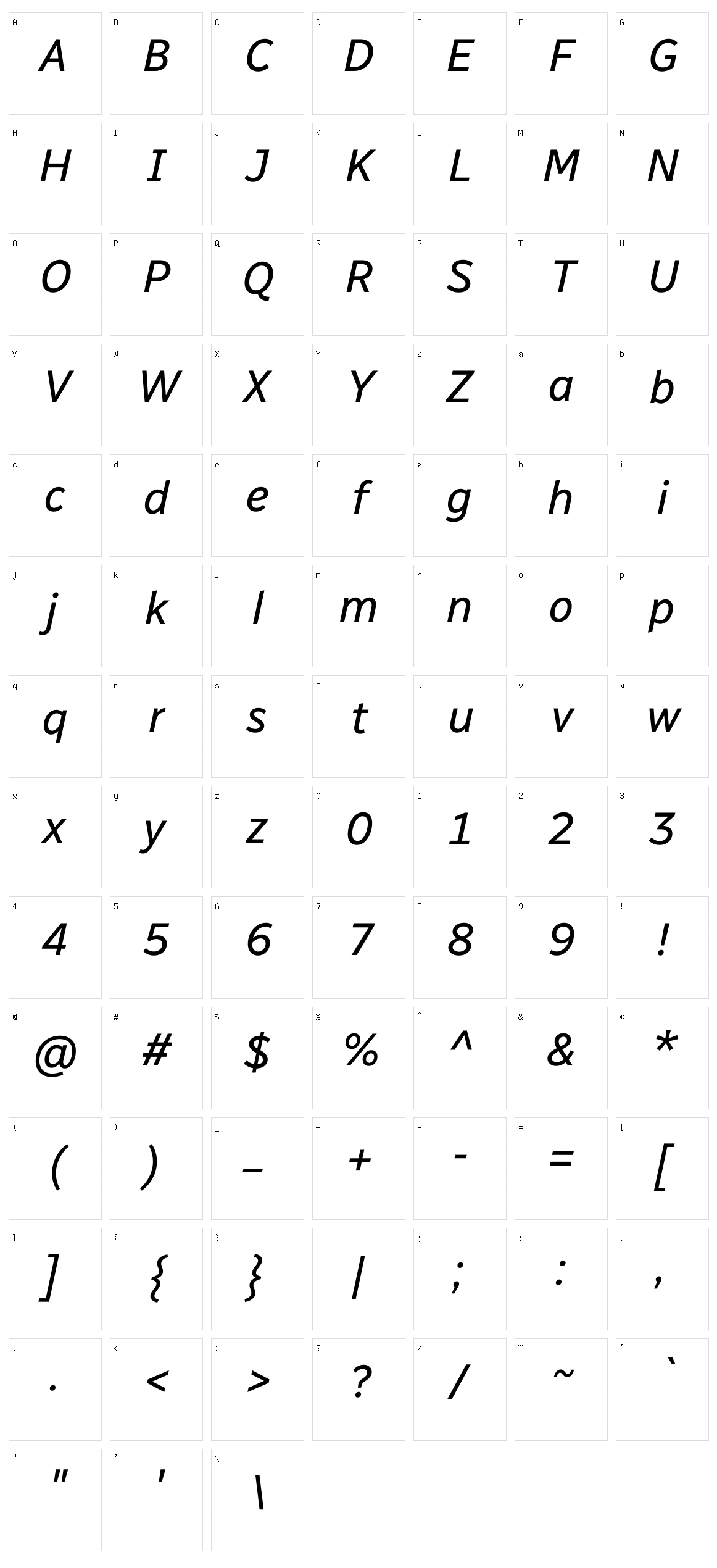 Radio canada Character Set