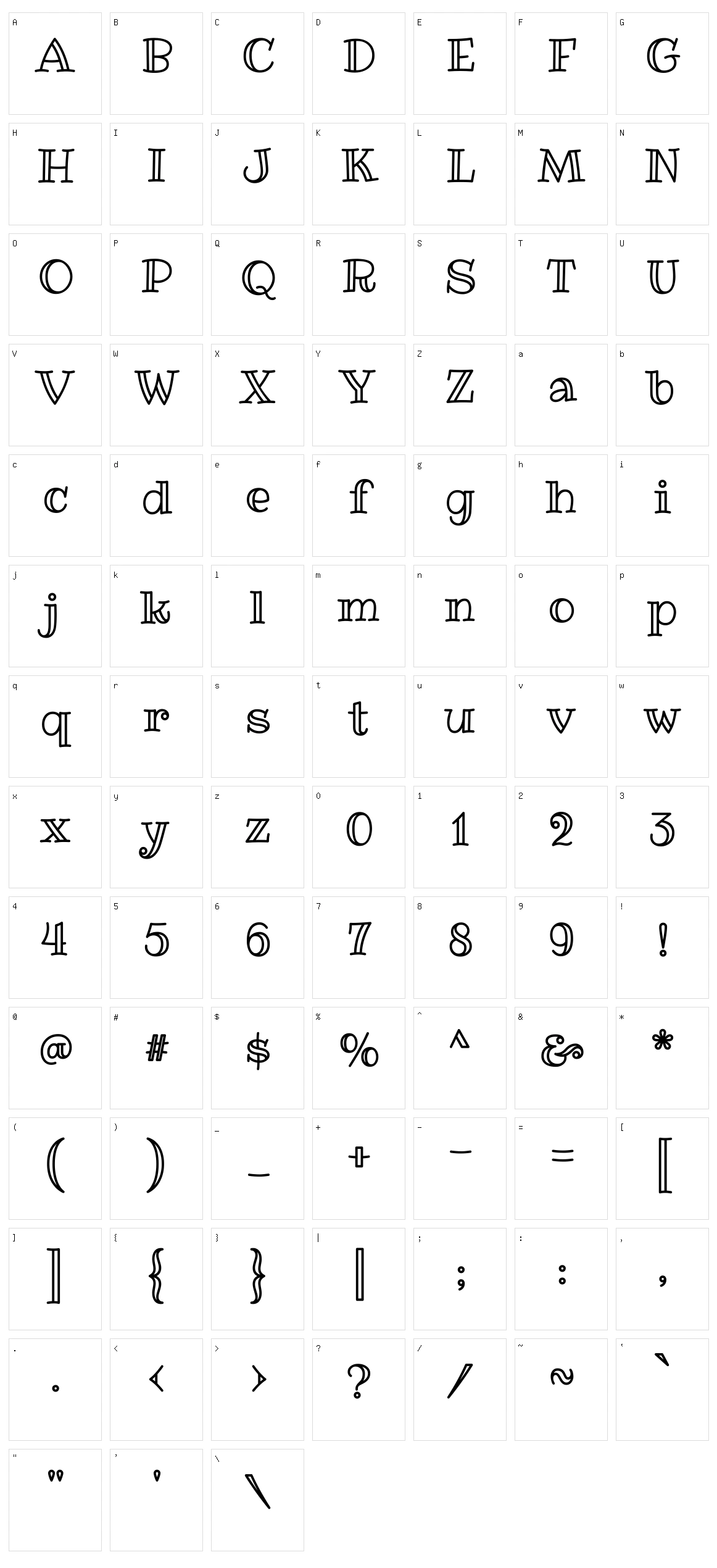 Ribeye marrow Character Set