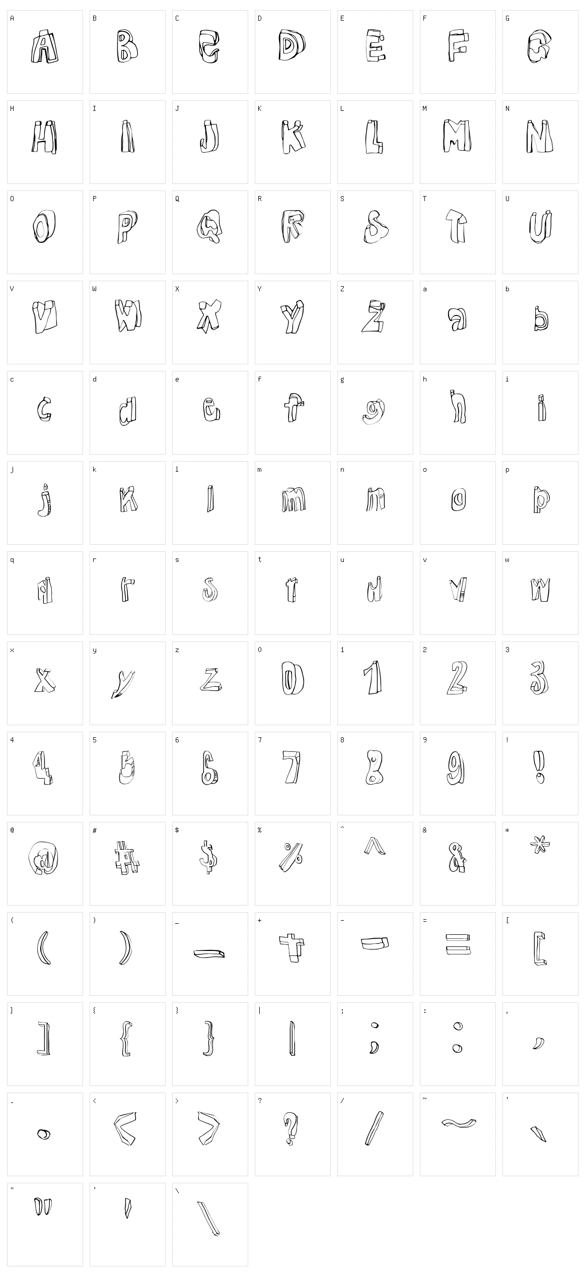 Rock 3d Character Set