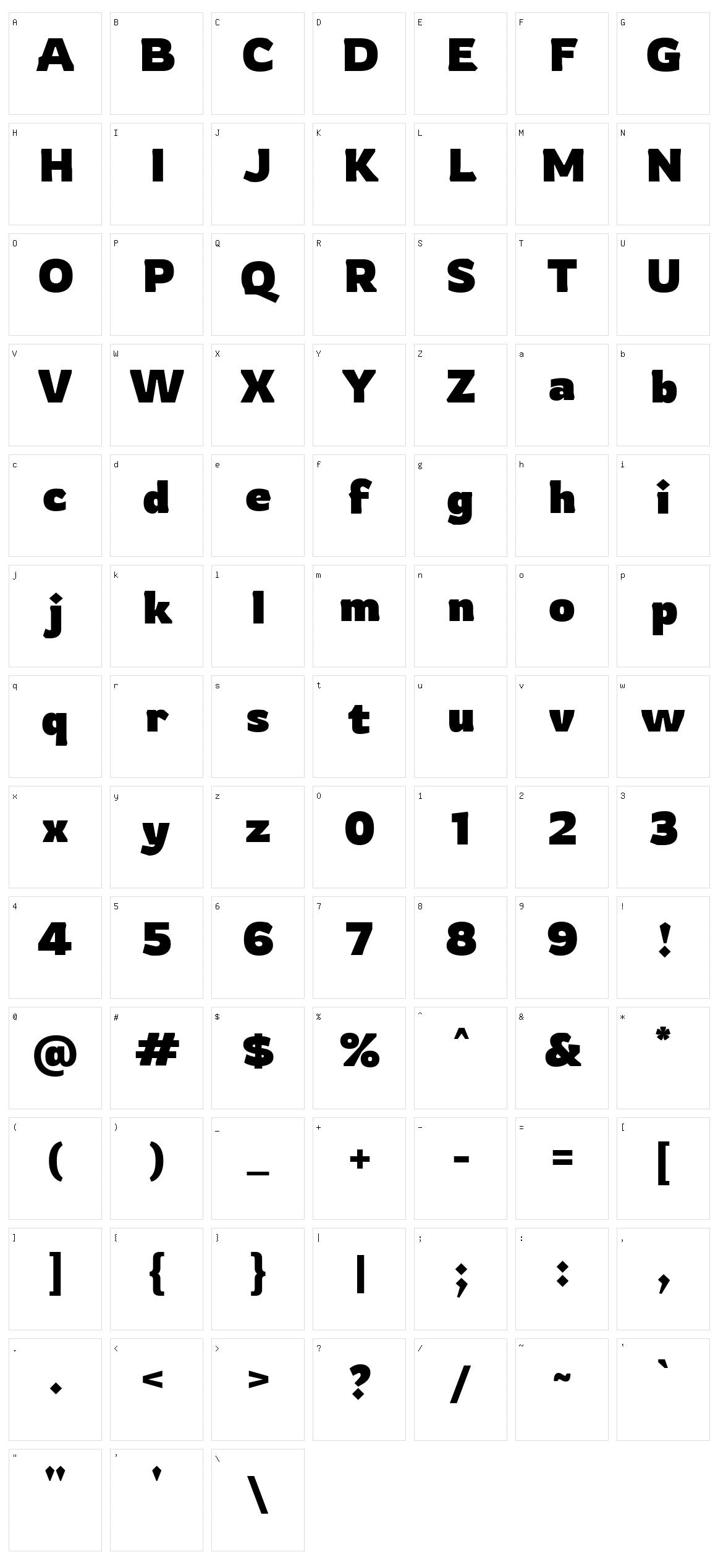 Rowdies Character Set