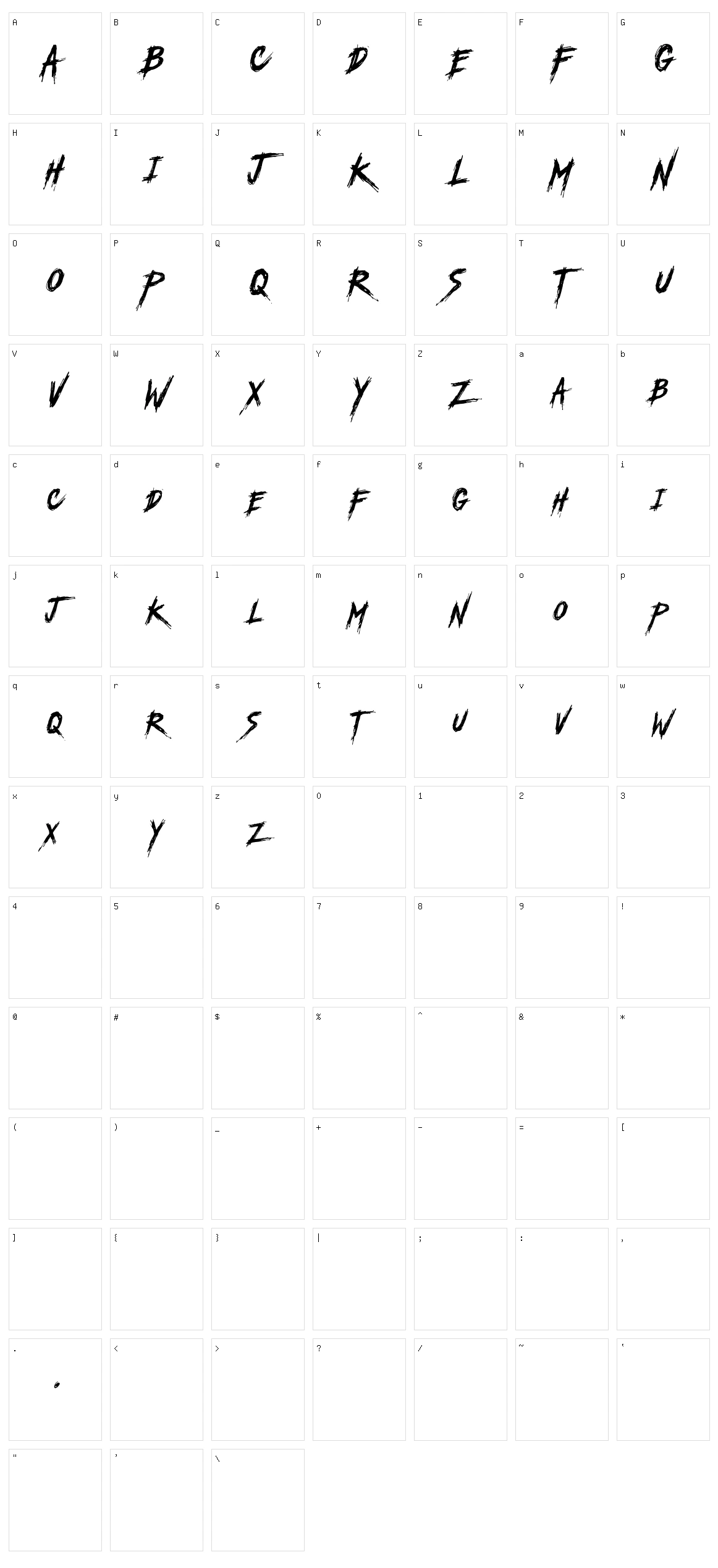 Another America Character Set